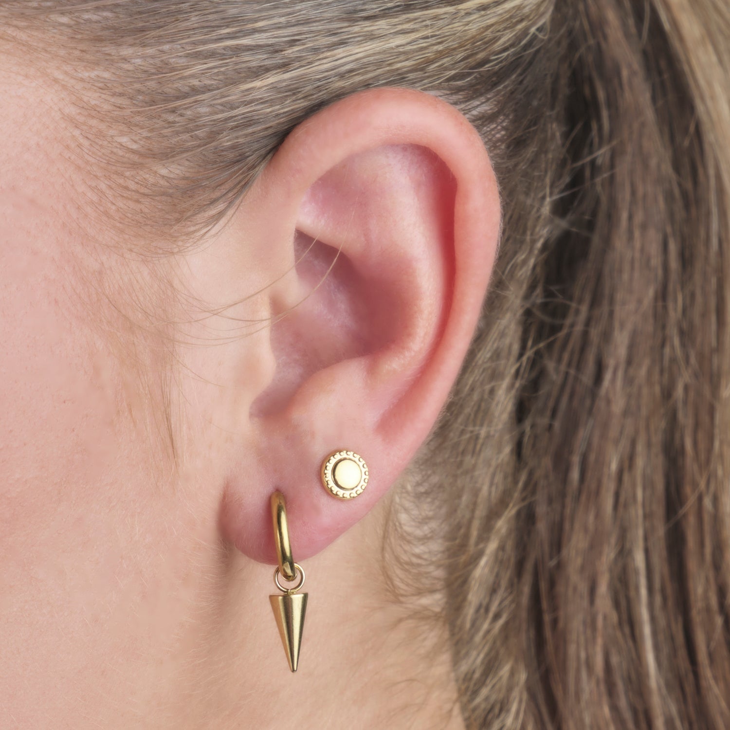 Circle Stud Earrings