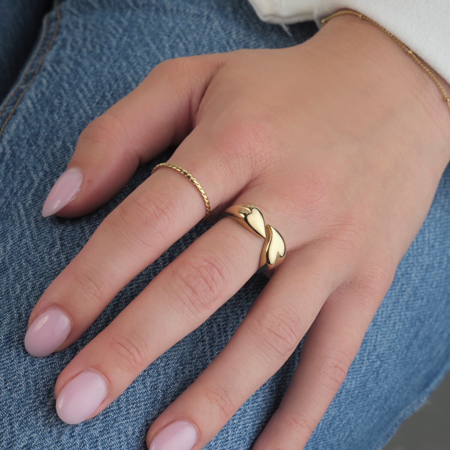 Connected Heart Ring