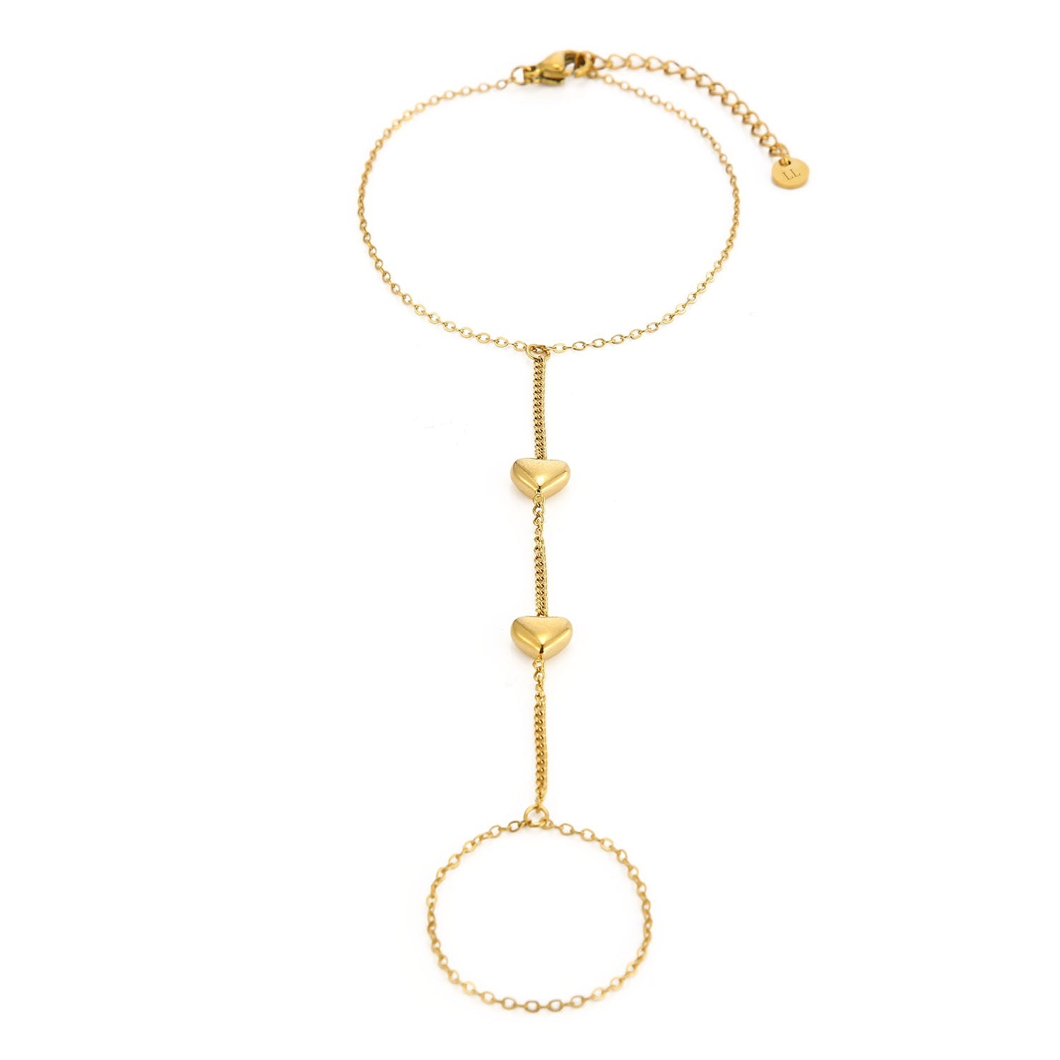 Heart Charm Hand Chain