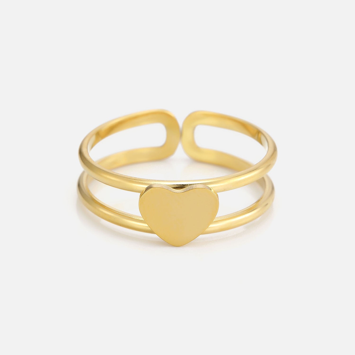 Two-Tier Heart Ring