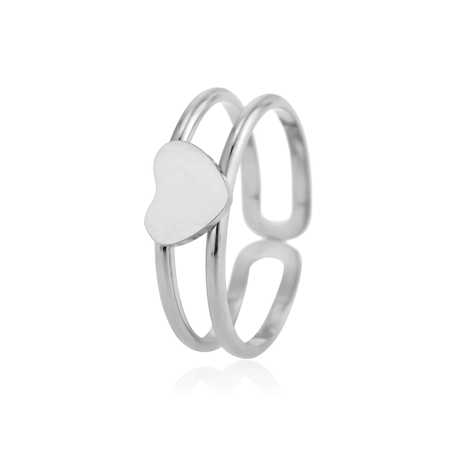 Two-Tier Heart Ring