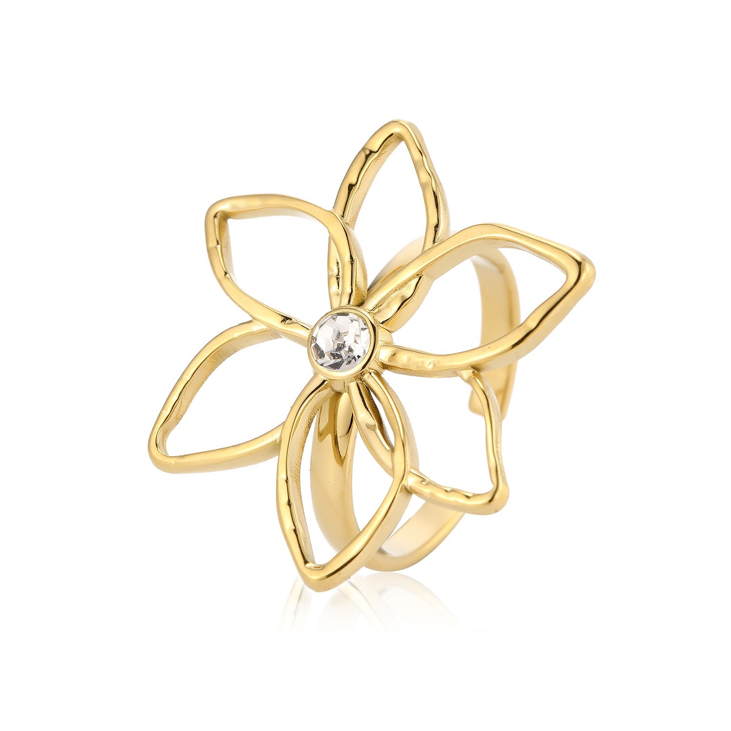 Hammered Blossom Ring