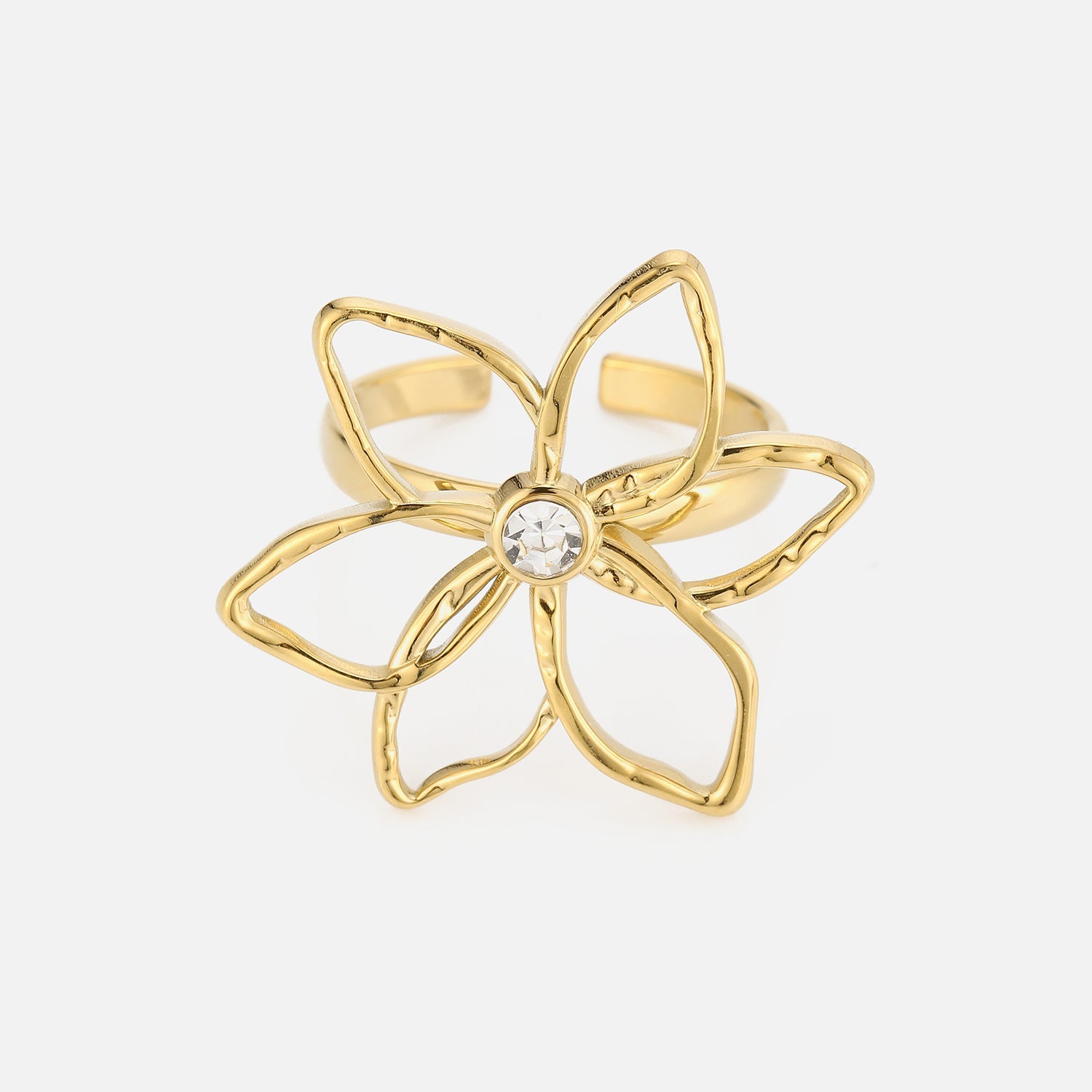 Hammered Blossom Ring