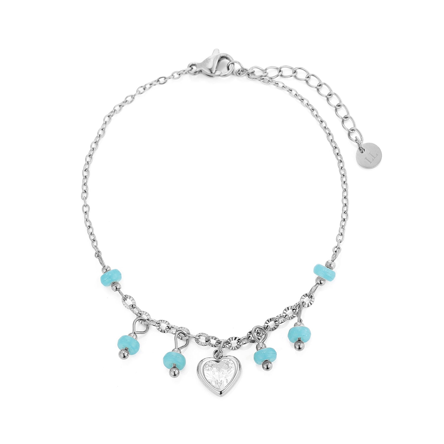 Turquoise Heart Bracelet