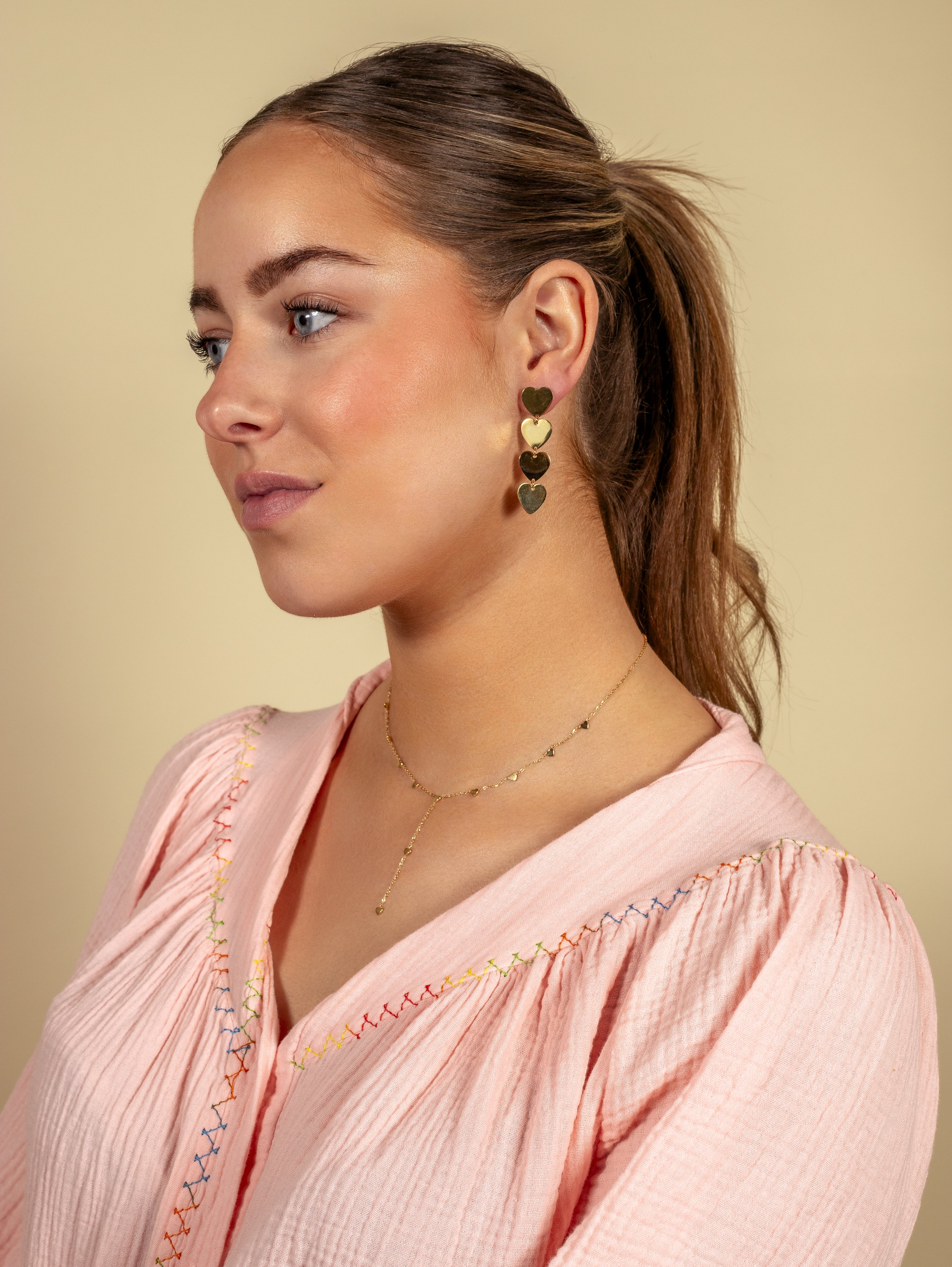 Heart Y-Shaped Charm Necklace