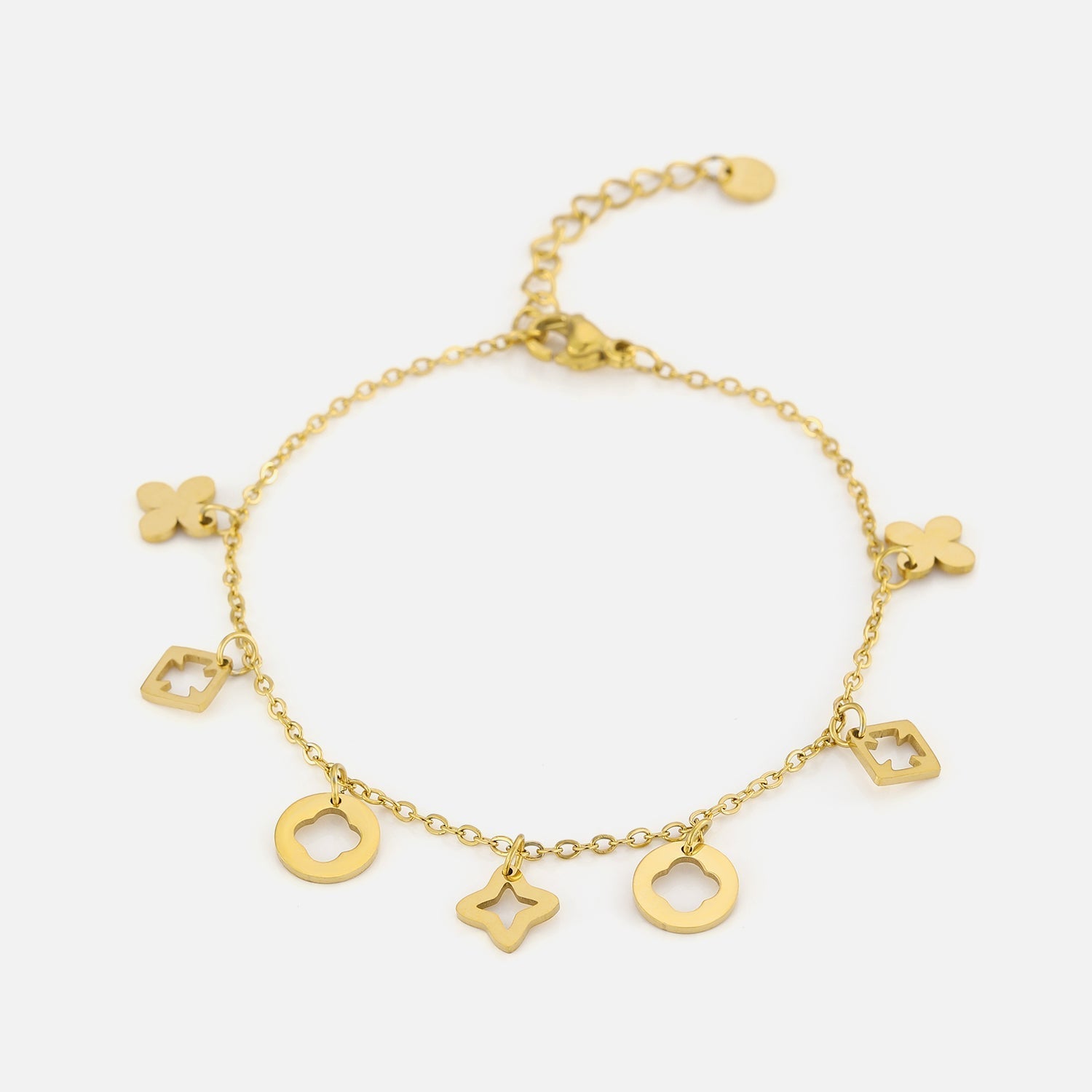 Armband bloesem bedeltjes goud - Desieradenconcurrent.nl