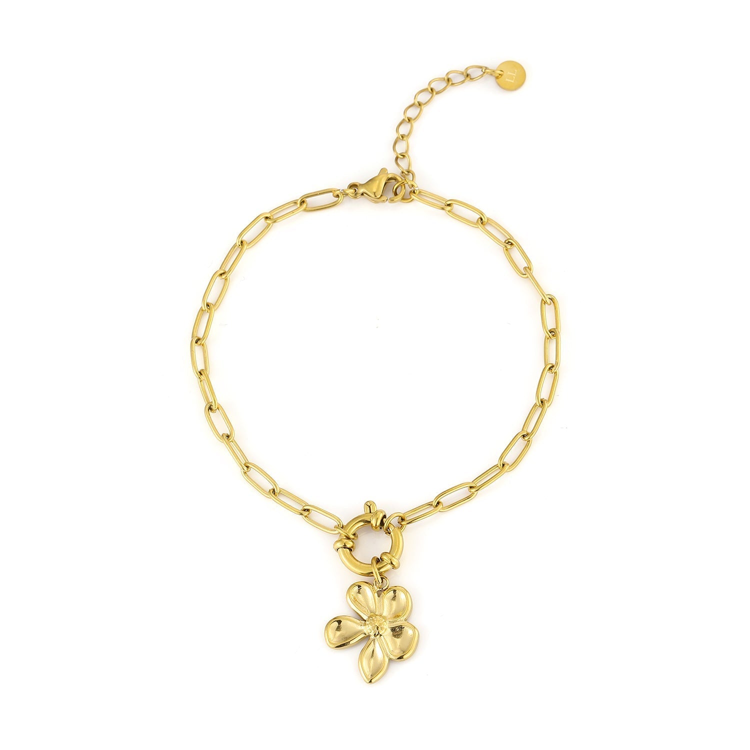 Armband flower goud - Desieradenconcurrent.nl