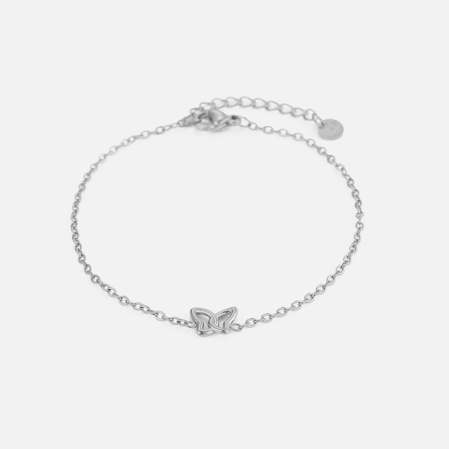Armband gevromde vlinder zilver - Desieradenconcurrent.nl