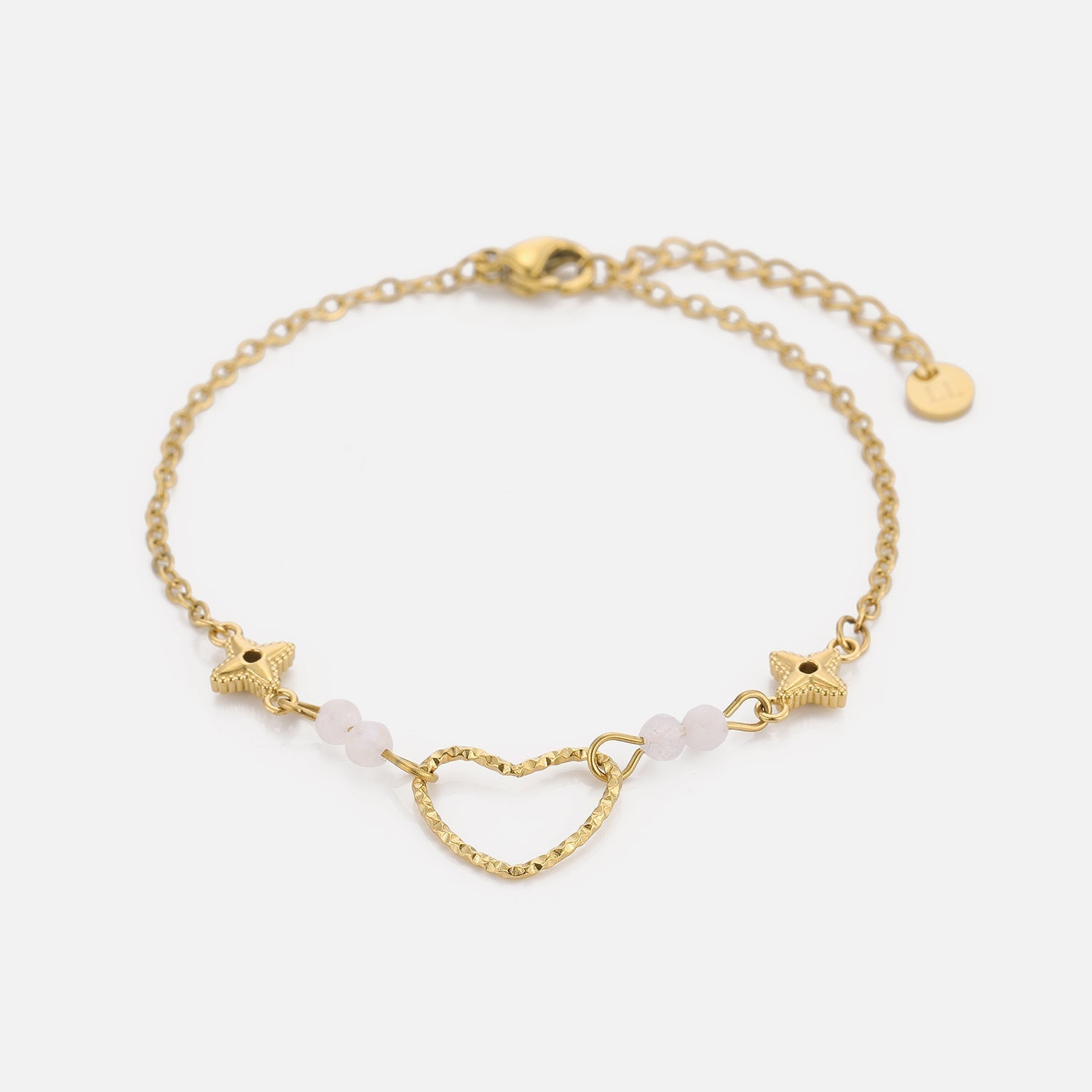 Armband hartje sterren goud - Desieradenconcurrent.nl