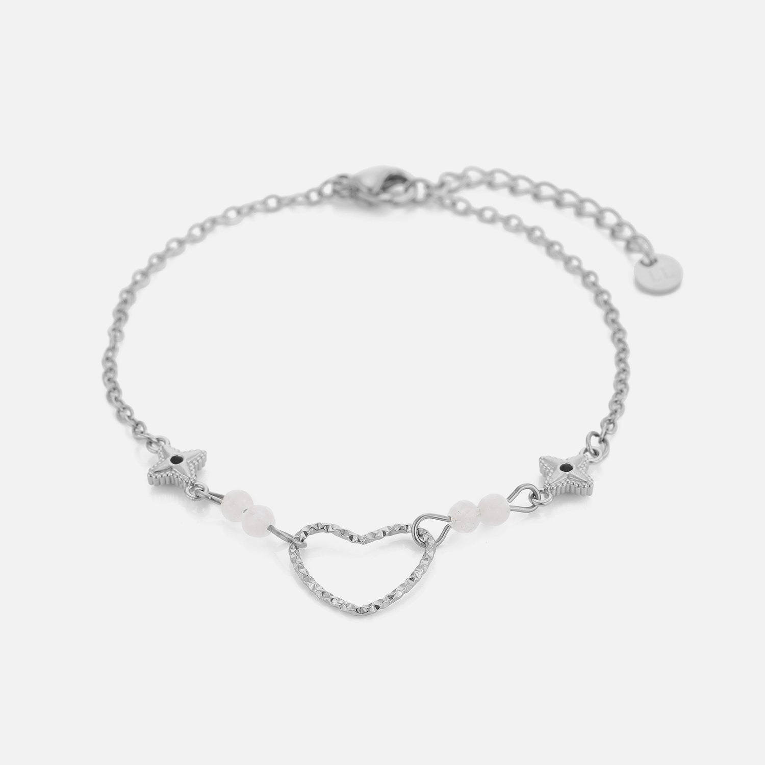 Armband hartje sterren zilver - Desieradenconcurrent.nl