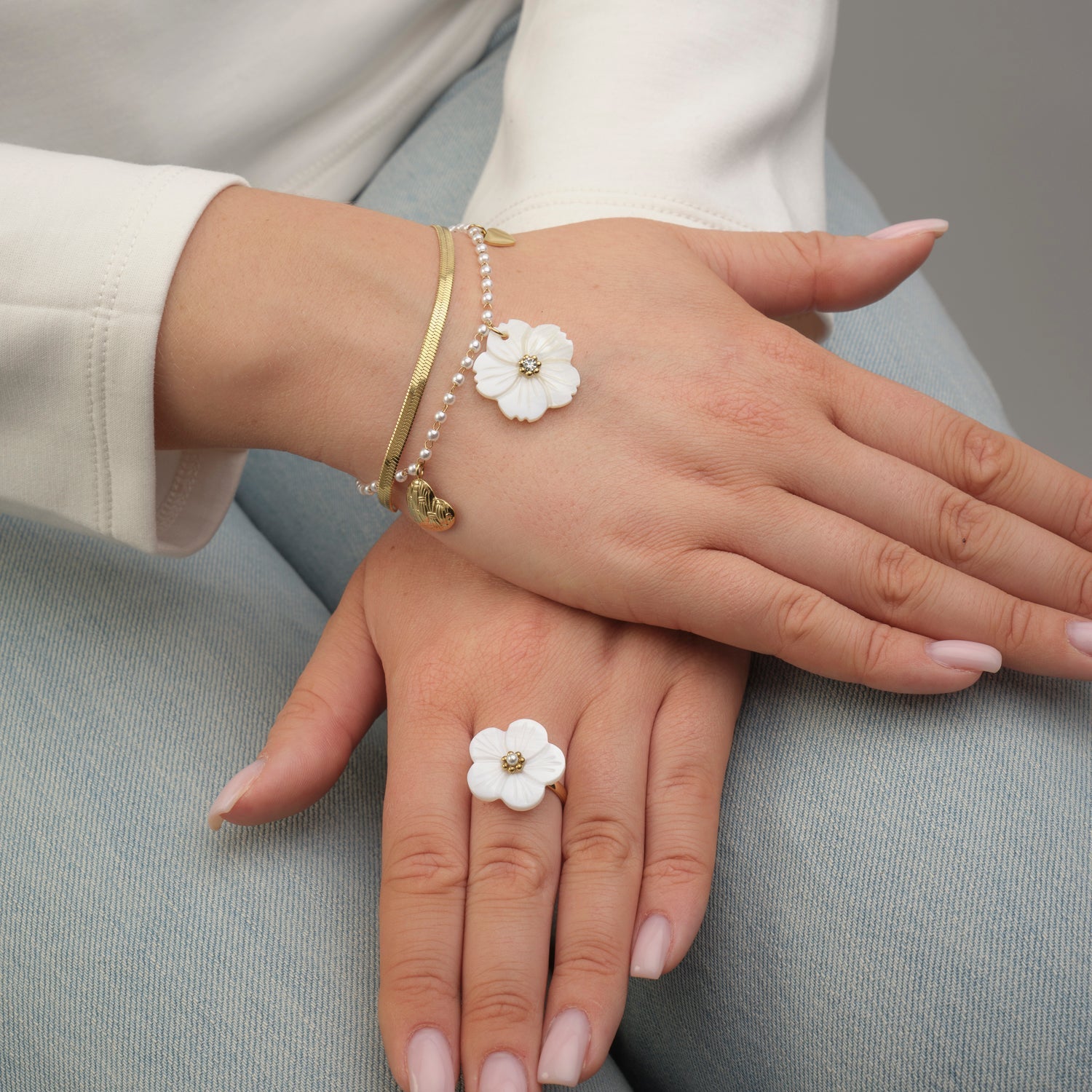 Armband love en bloom goud - Desieradenconcurrent.nl