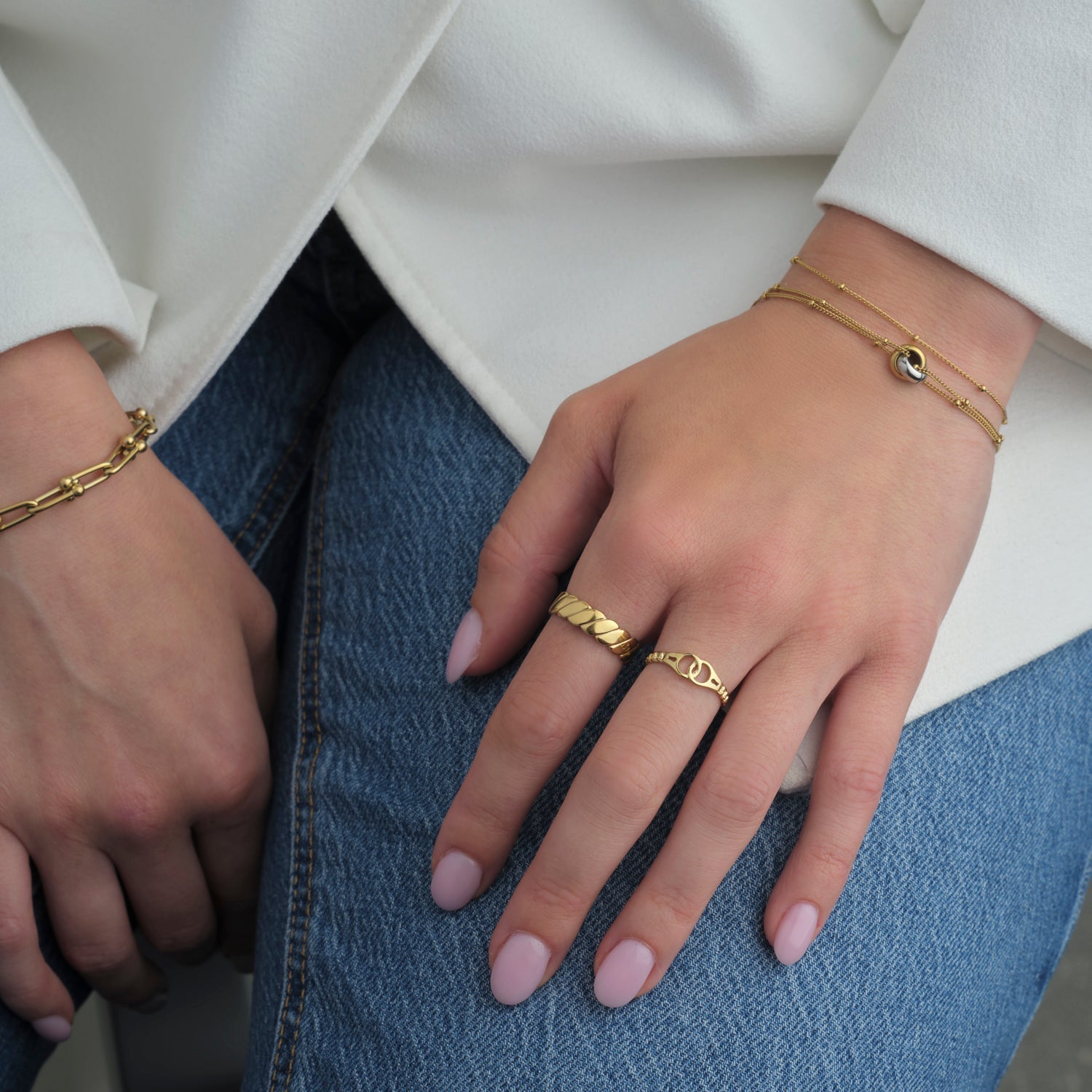 Armband lux link goud - Desieradenconcurrent.nl