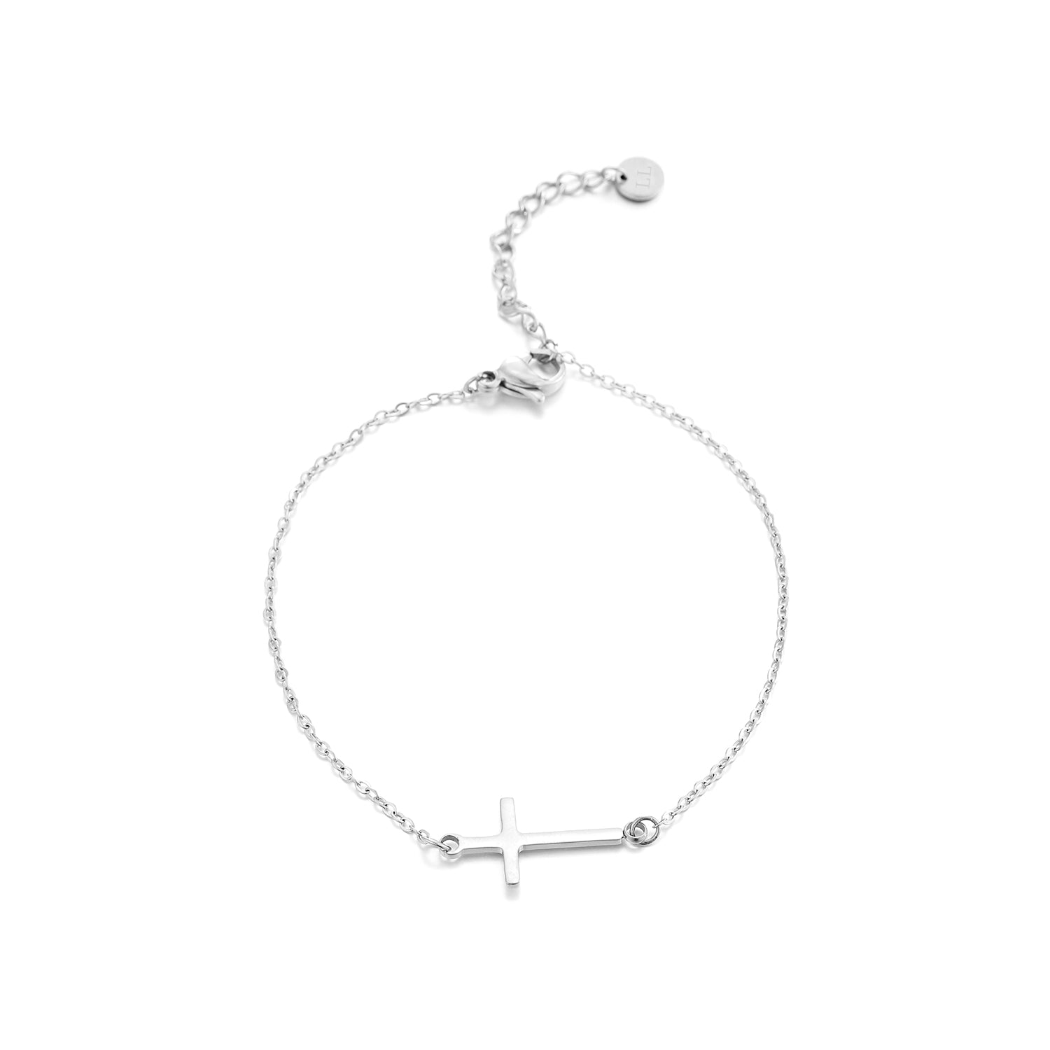 Armband met kruisje zilver - Desieradenconcurrent.nl
