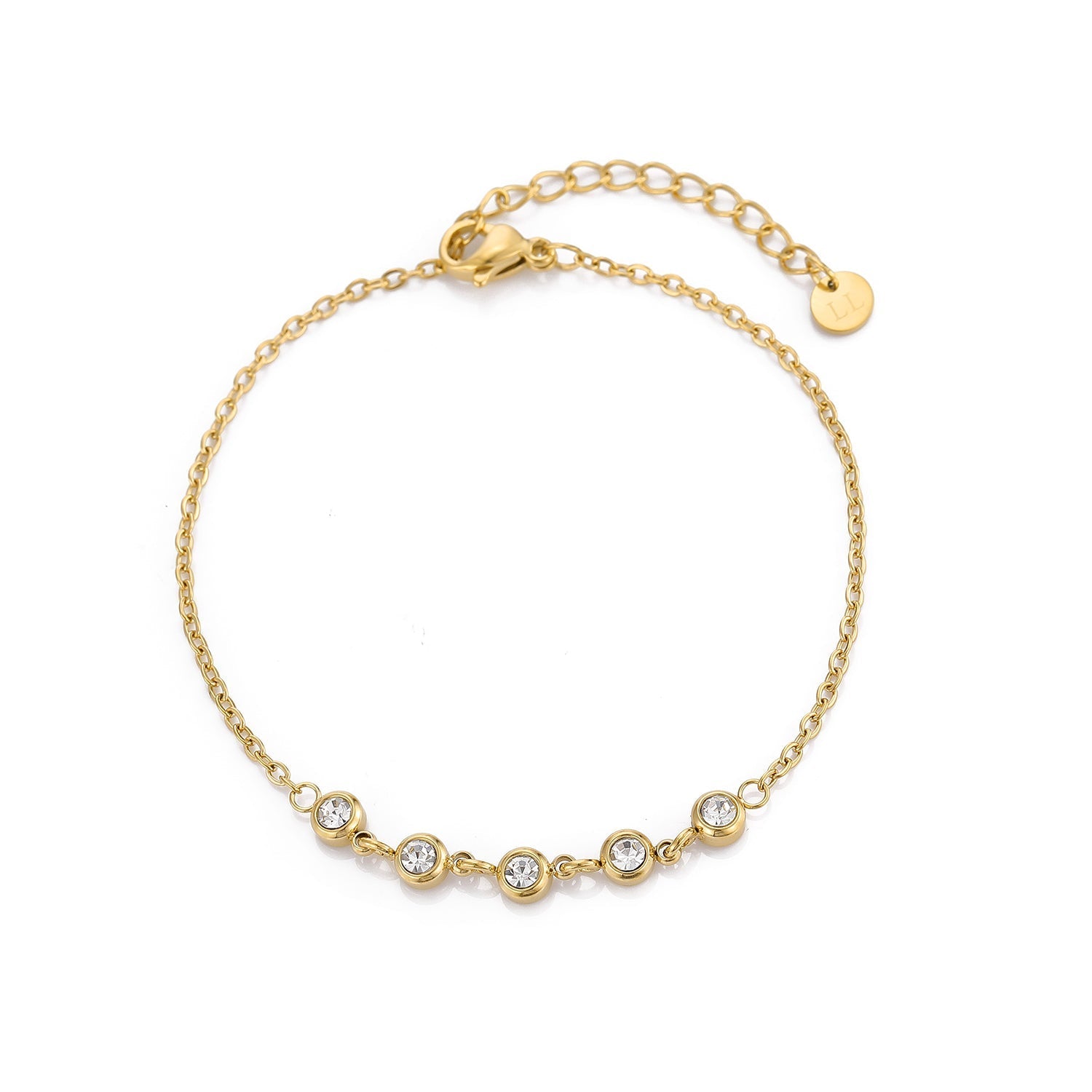 Armband met zirkonia goud - Desieradenconcurrent.nl