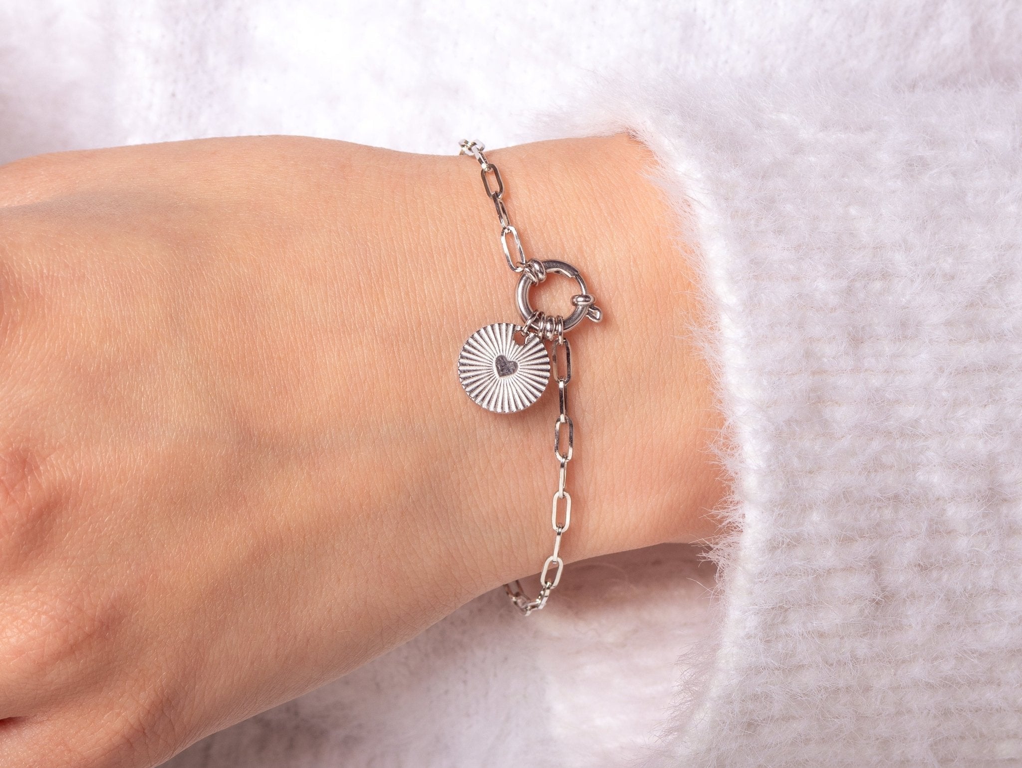 Armband munt en parel zilver - Desieradenconcurrent.nl