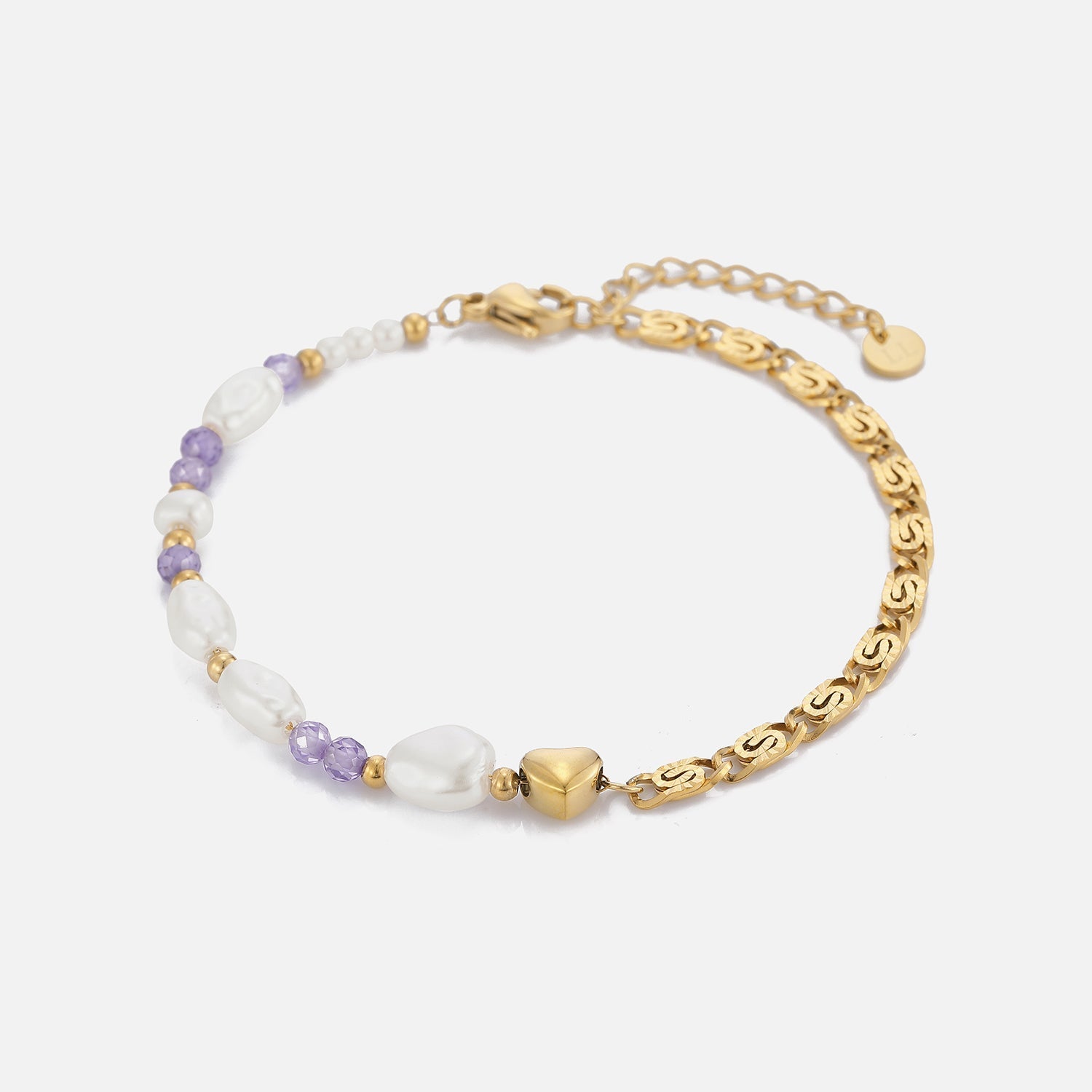 Armband parels en kralen goud - Desieradenconcurrent.nl