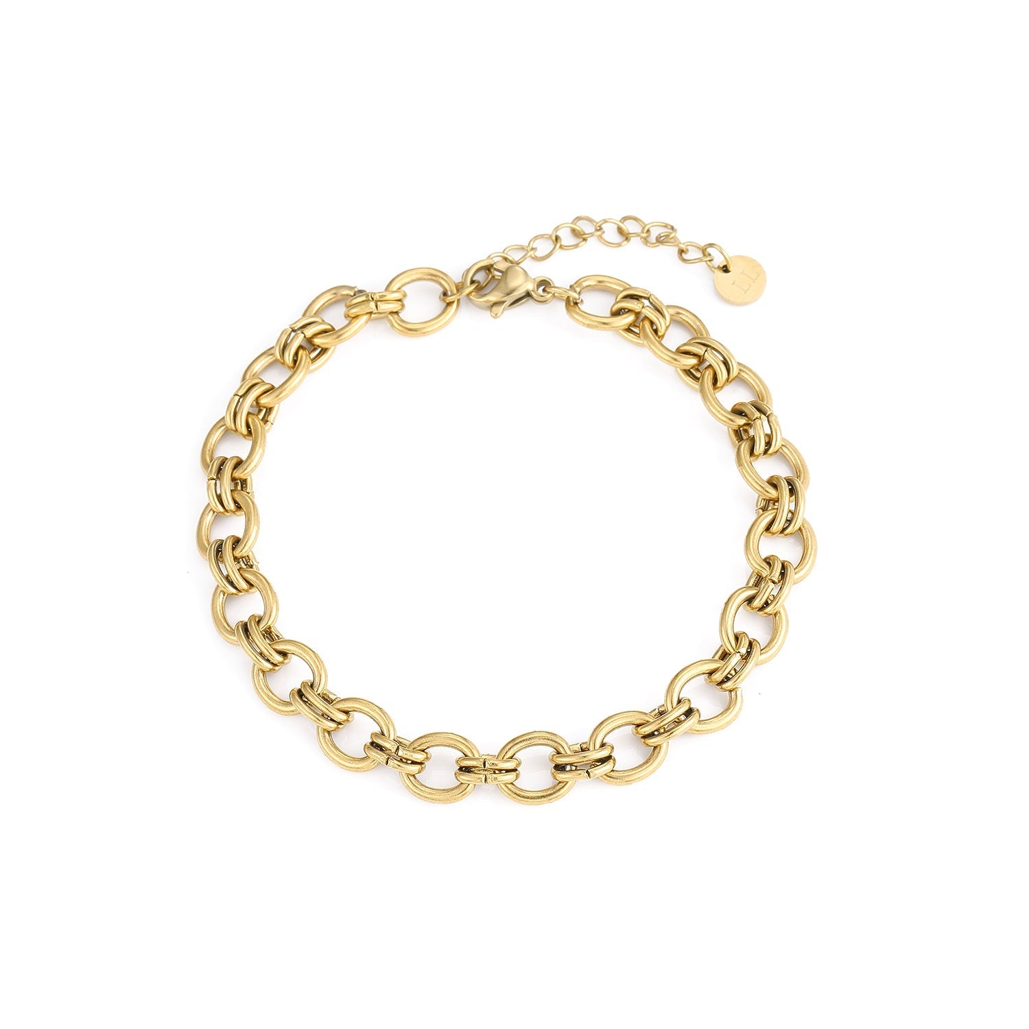 Armband ronde schakels goud - Desieradenconcurrent.nl