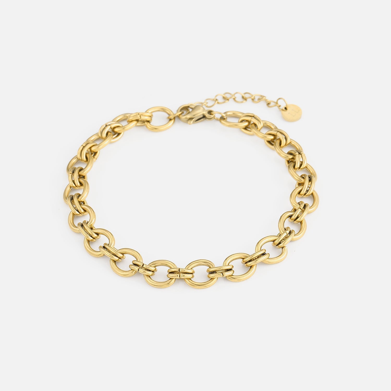 Armband ronde schakels goud - Desieradenconcurrent.nl