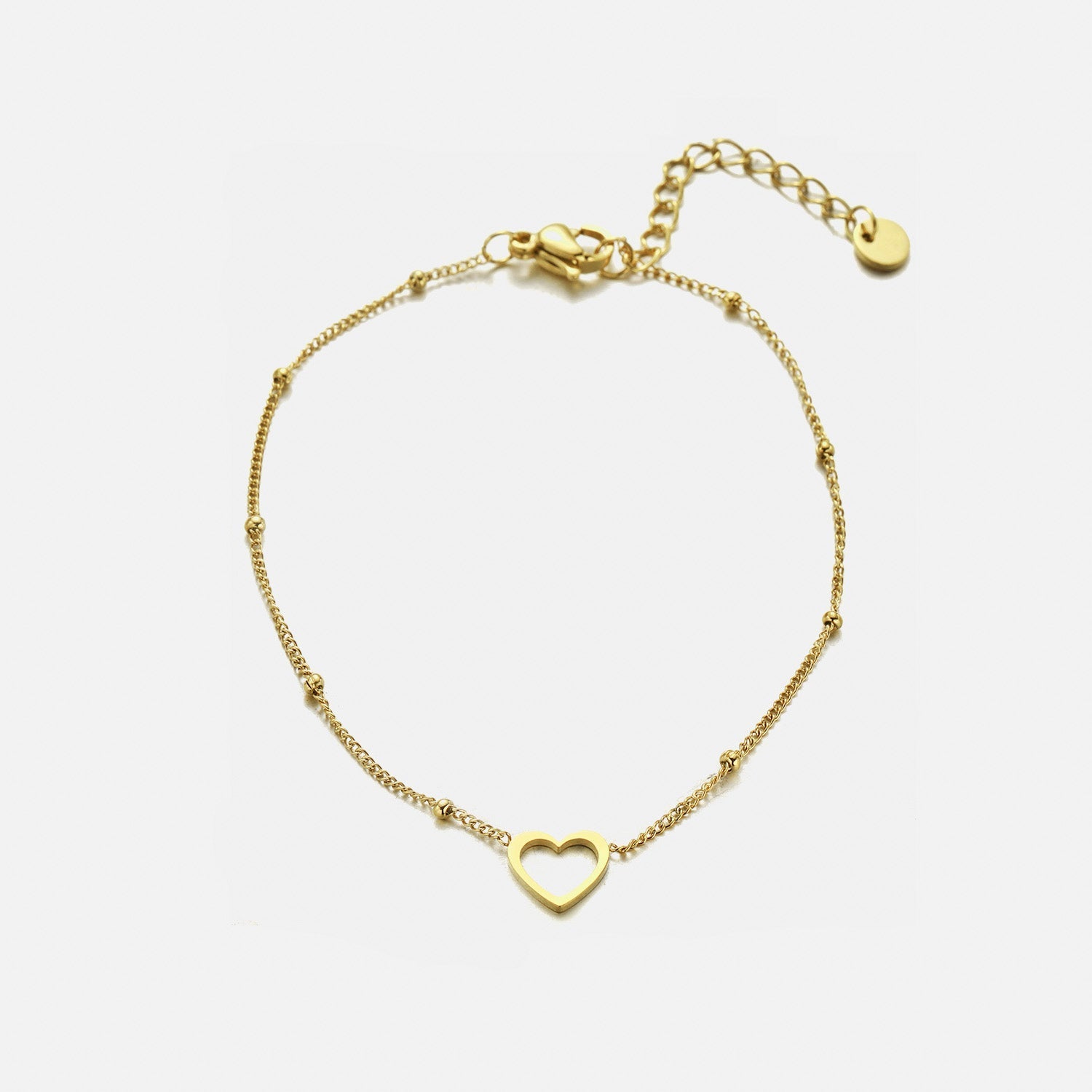 Armband simpel hartje goud - Desieradenconcurrent.nl