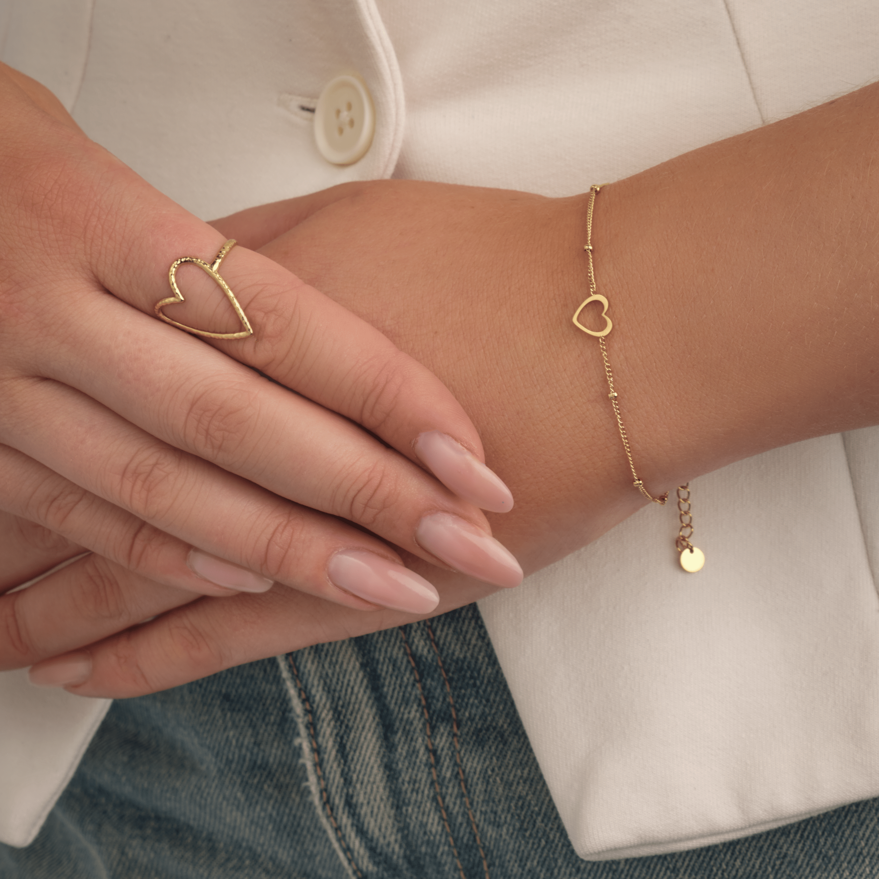 Armband simpel hartje goud - Desieradenconcurrent.nl