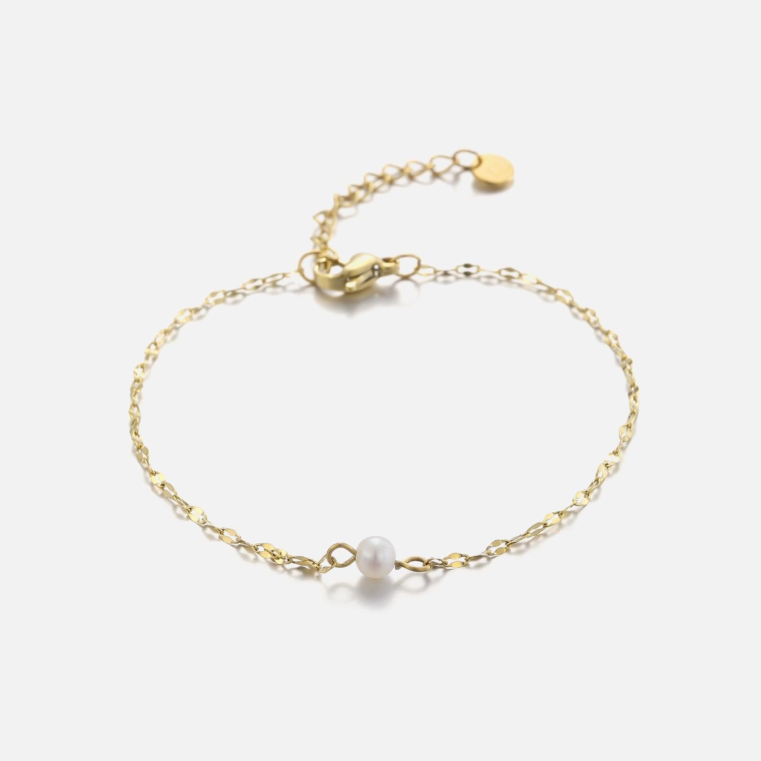 Armband single parel goud - Desieradenconcurrent.nl