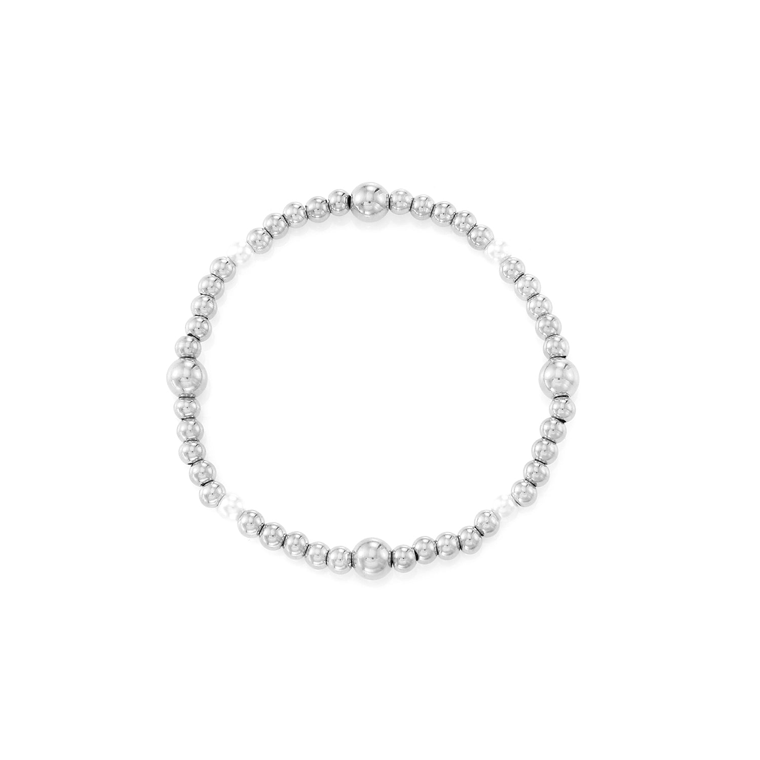 Armband stretch parel zilver - Desieradenconcurrent.nl
