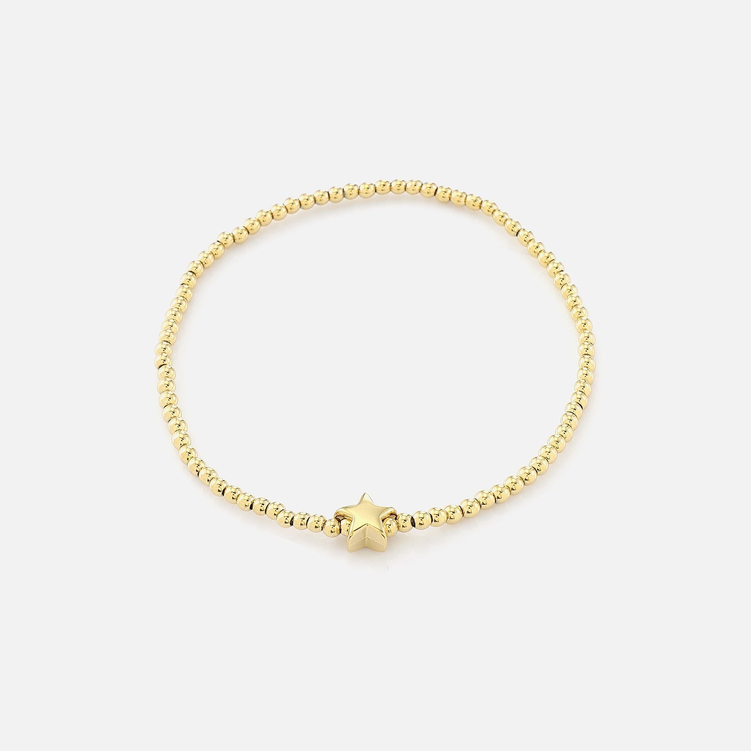 Armband stretch ster goud - Desieradenconcurrent.nl