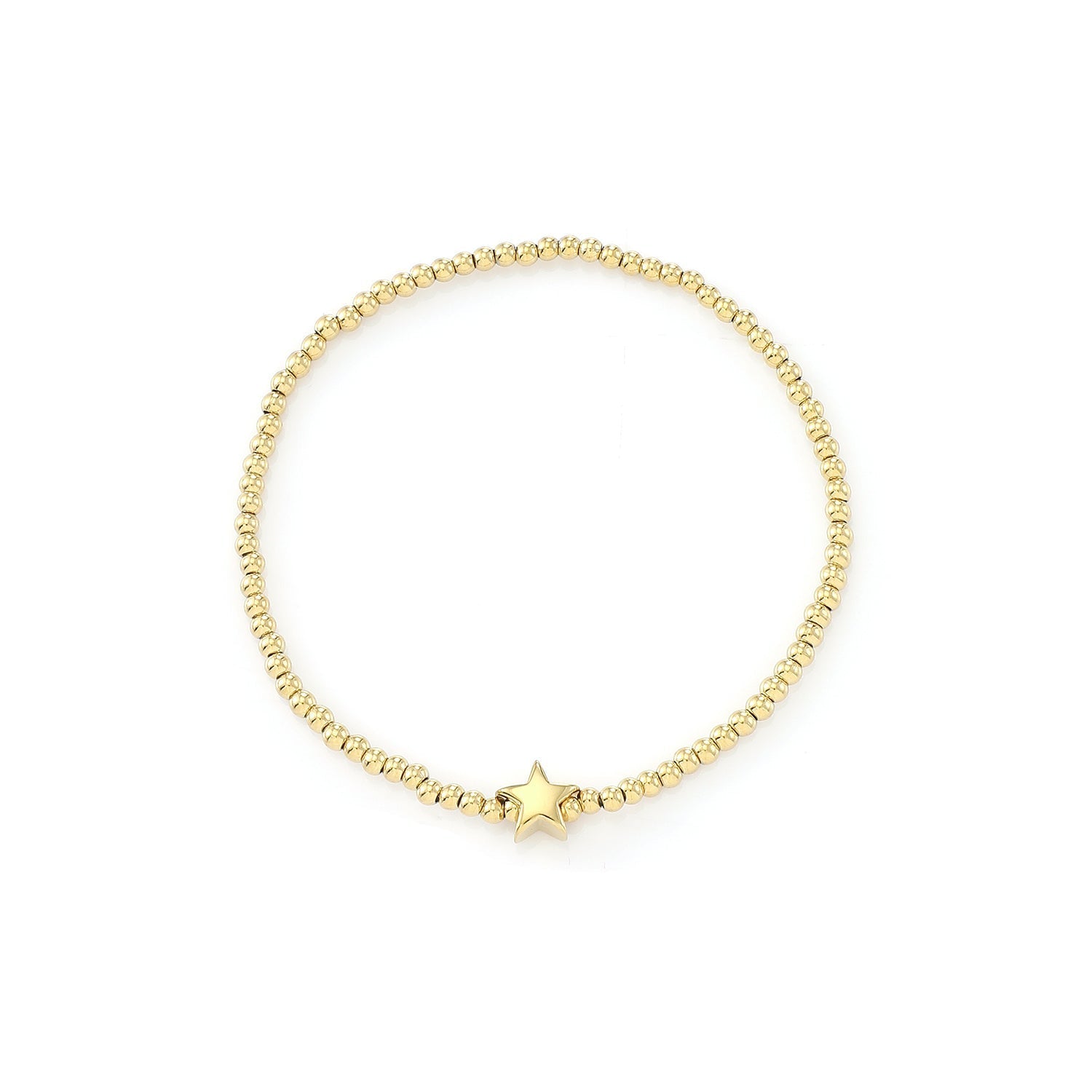 Armband stretch ster goud - Desieradenconcurrent.nl