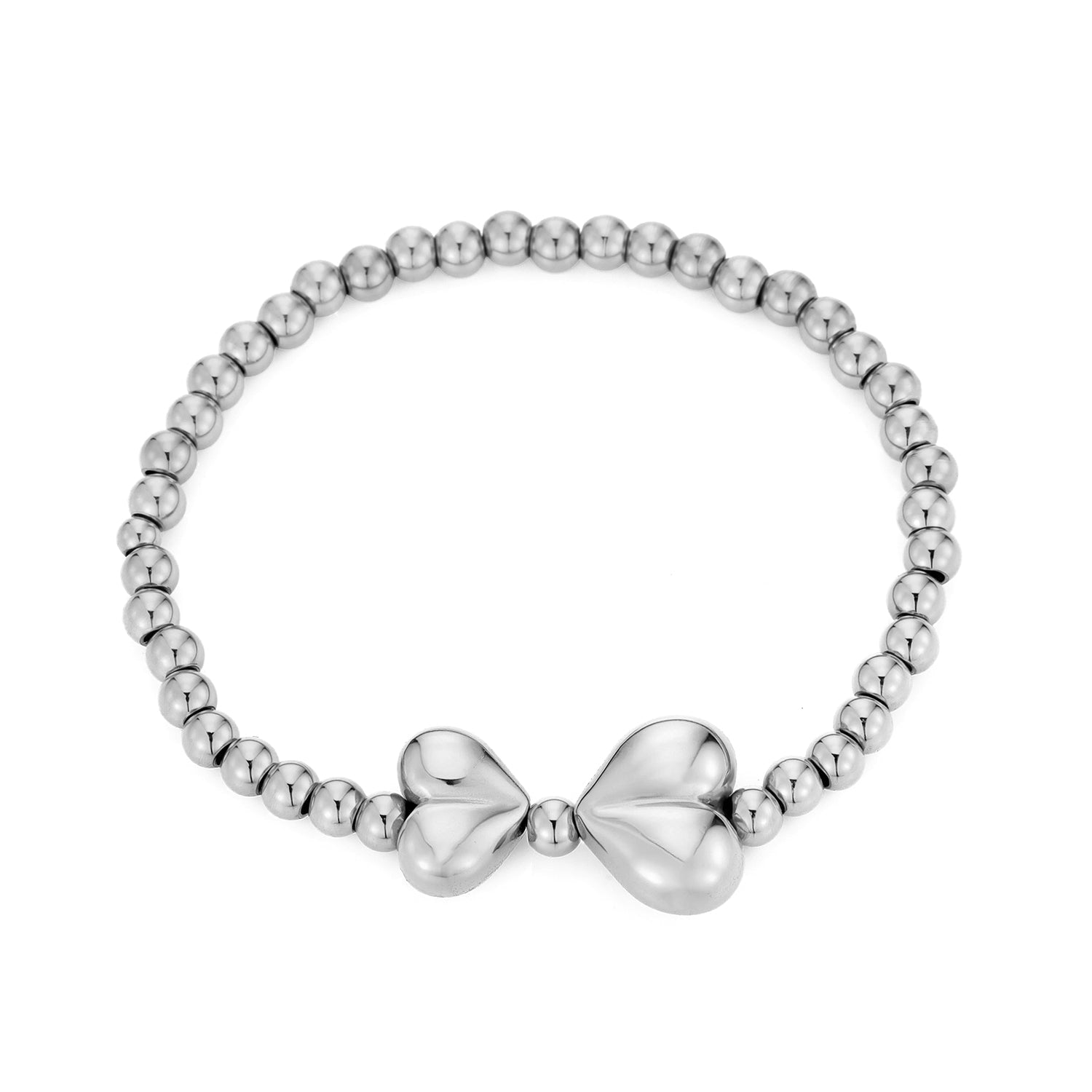 Armband strik stretch zilver - Desieradenconcurrent.nl