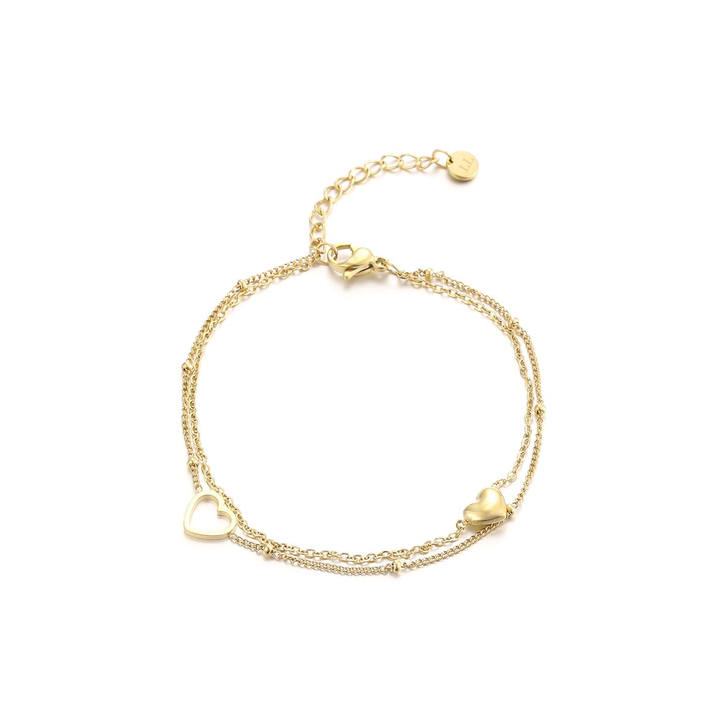 Armband valentijn hart goud - Desieradenconcurrent.nl