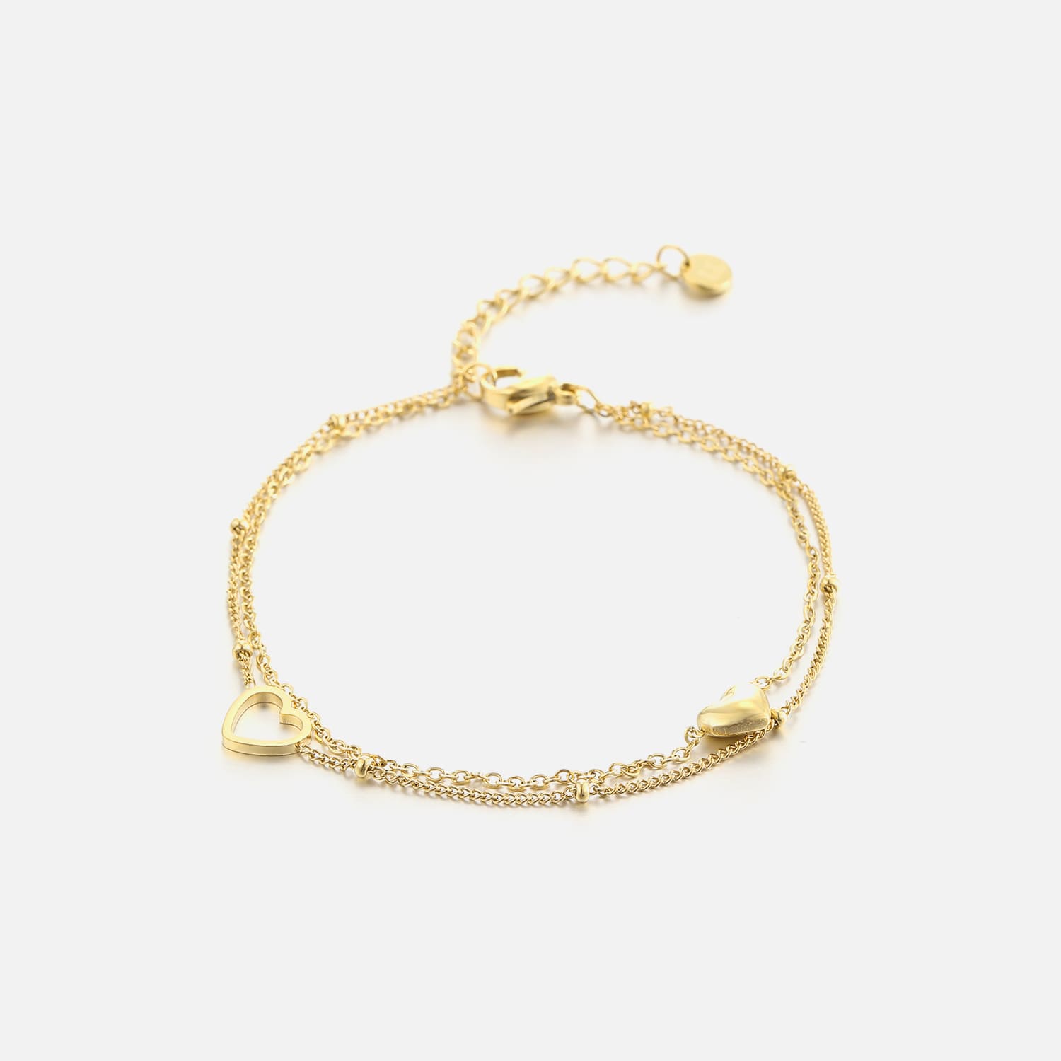Armband valentijn hart goud - Desieradenconcurrent.nl