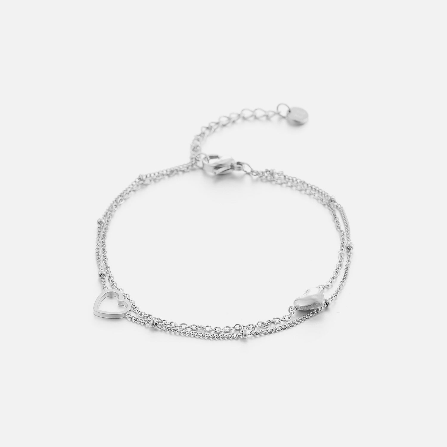 Armband valentijn hart zilver - Desieradenconcurrent.nl
