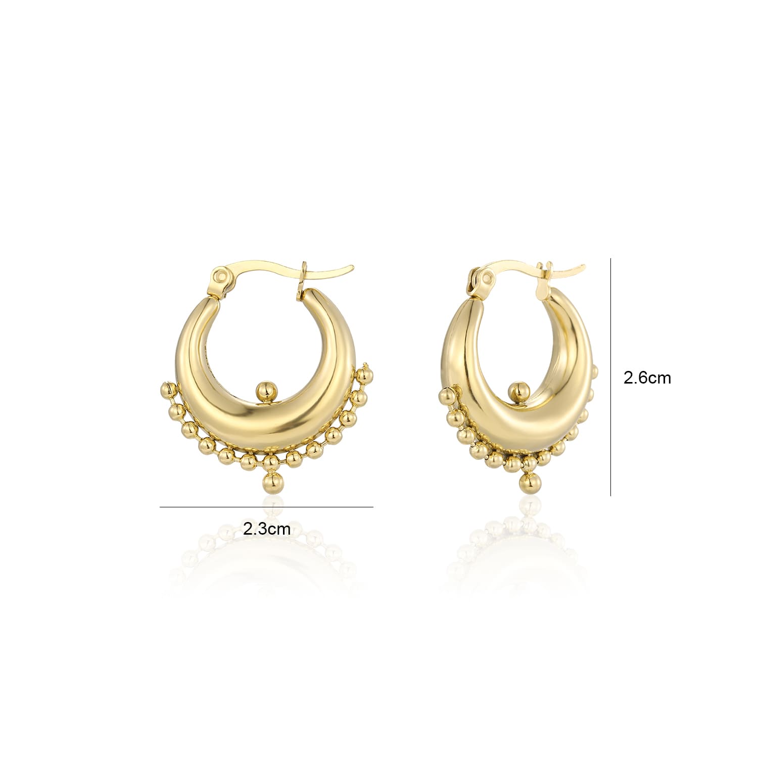 Bali oorbellen Lux goud - Desieradenconcurrent.nl