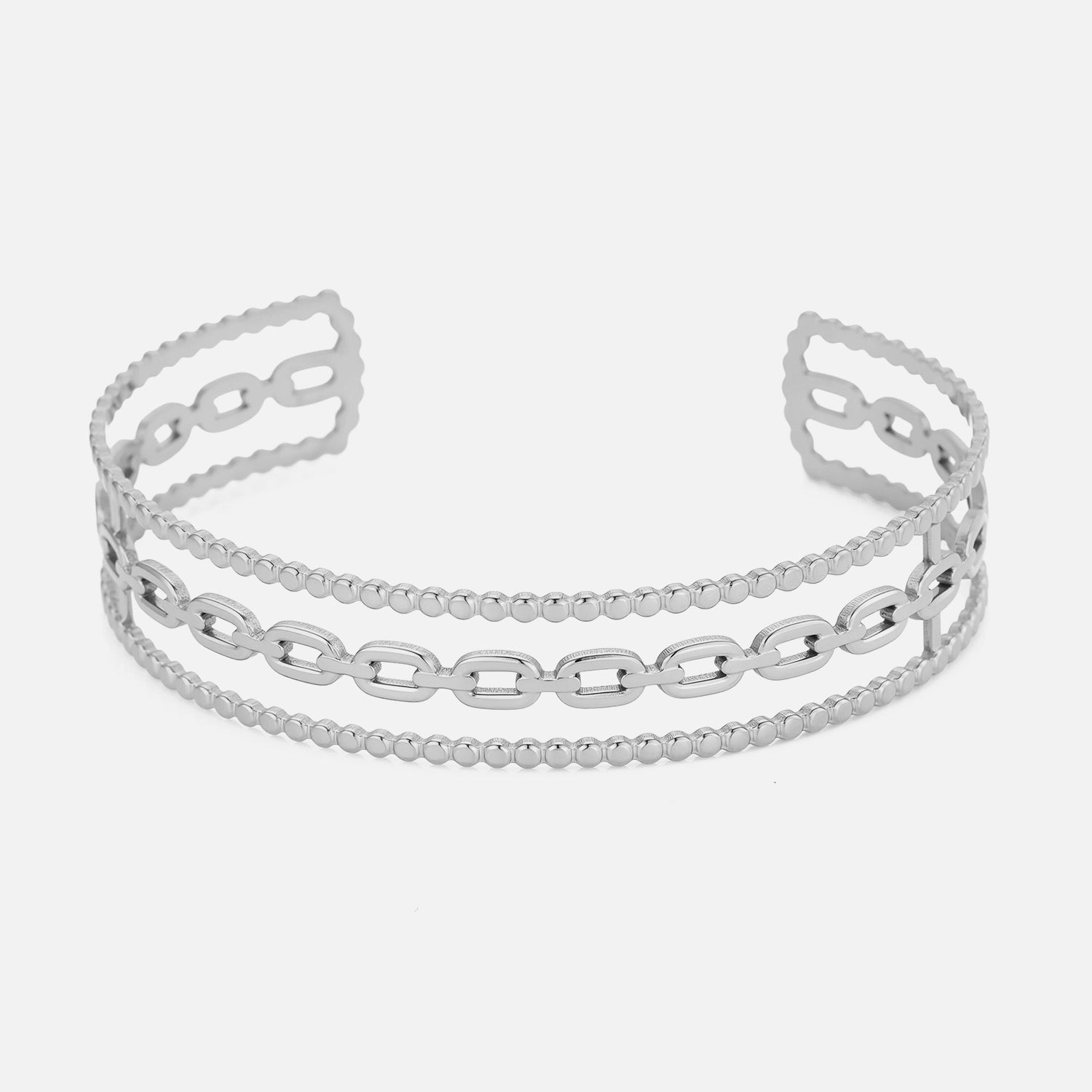 Bangle drielaags zilver - Desieradenconcurrent.nl