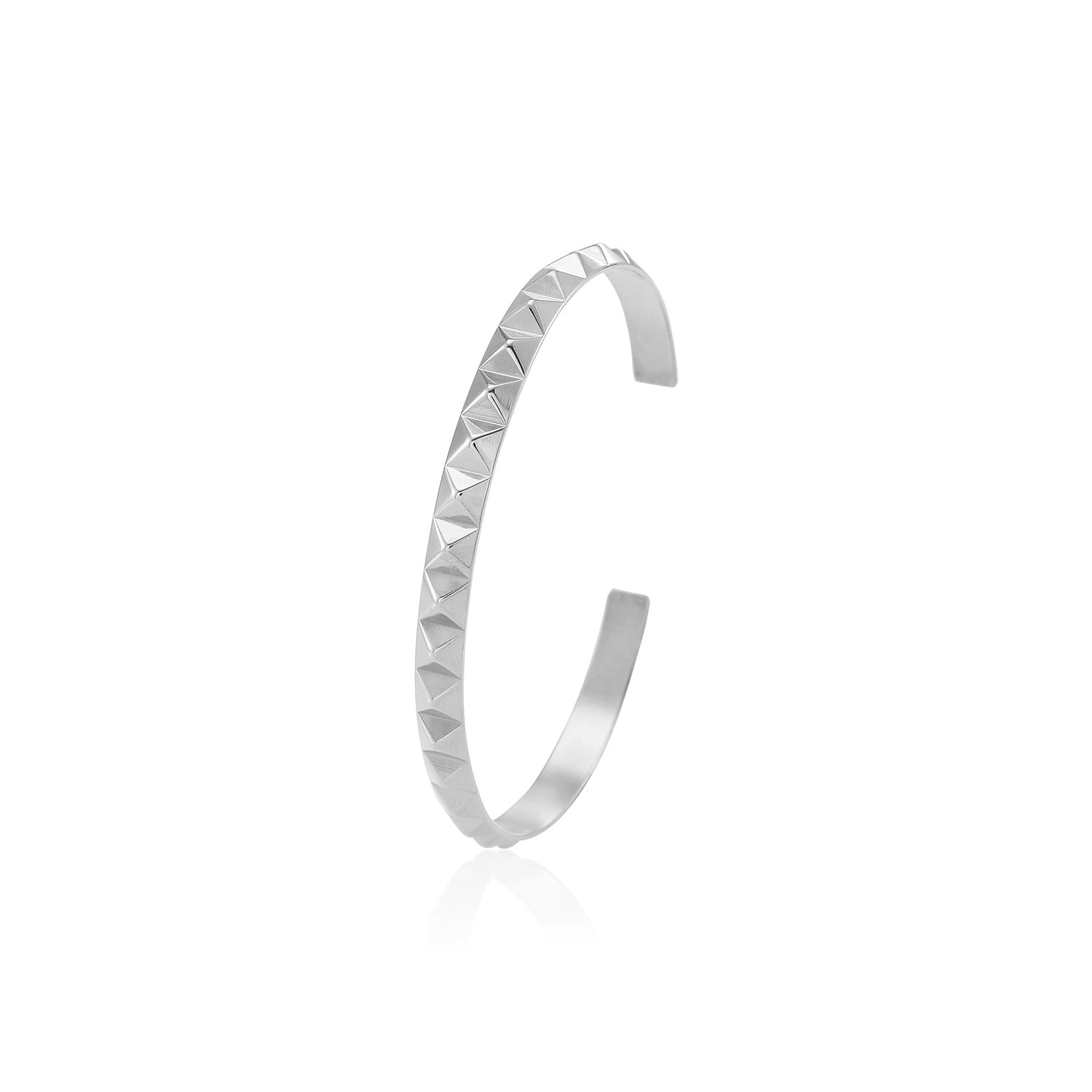 Bangle facetten zilver - Desieradenconcurrent.nl