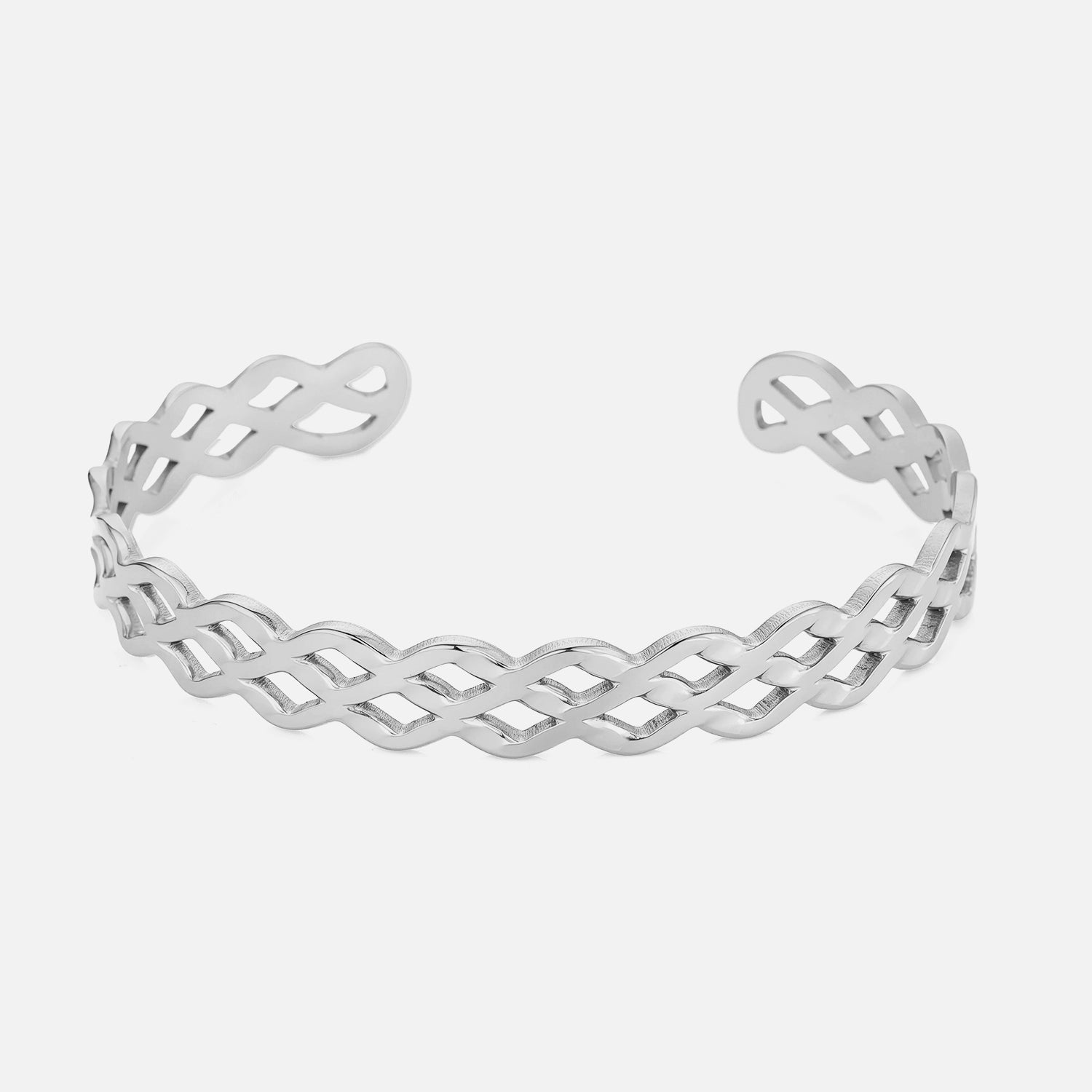 Bangle gevlochten zilver - Desieradenconcurrent.nl