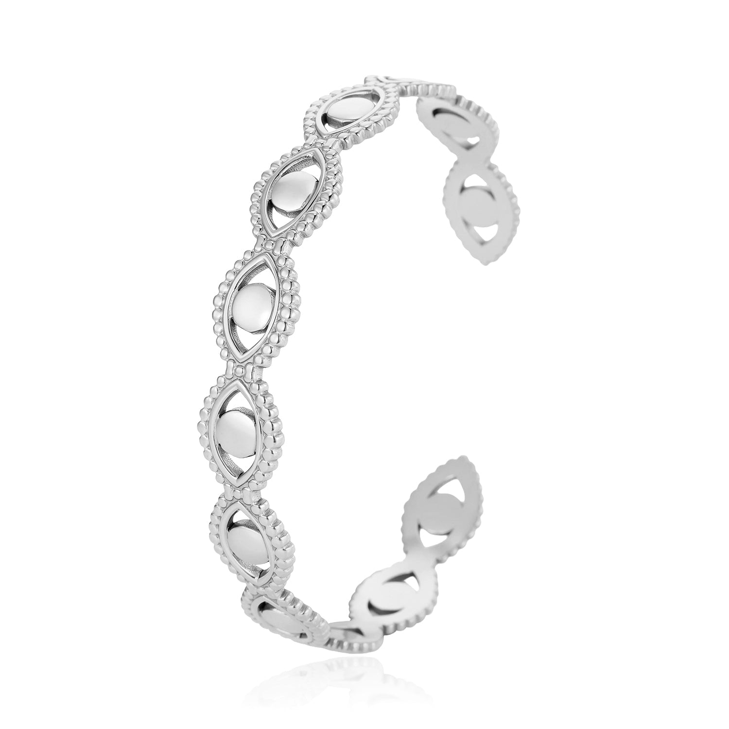 Bangle oogjes zilver - Desieradenconcurrent.nl