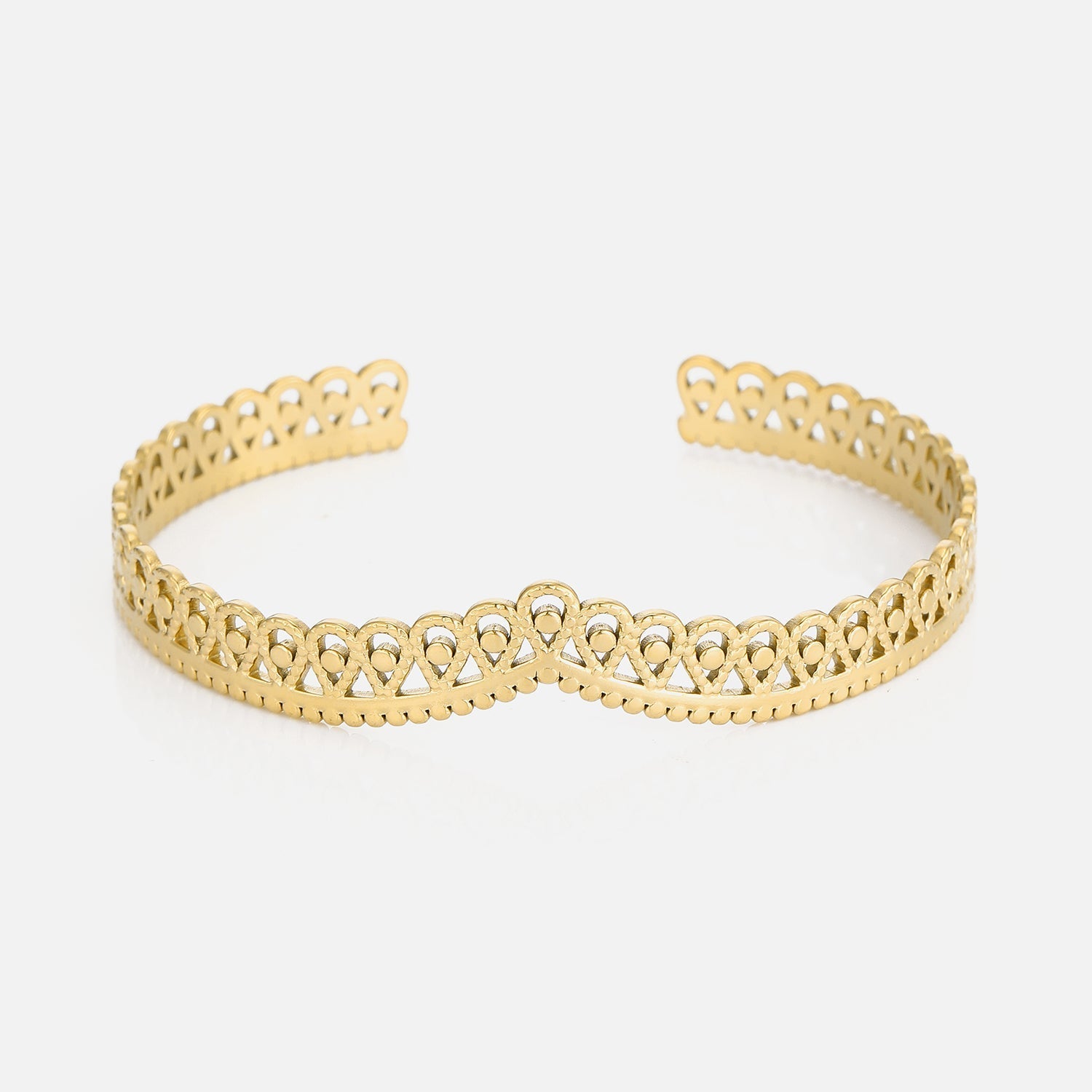Bangle open patroon goud - Desieradenconcurrent.nl