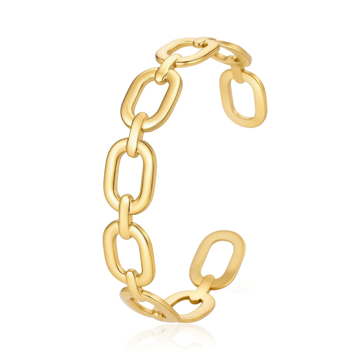 Bangle open schakels goud - Desieradenconcurrent.nl