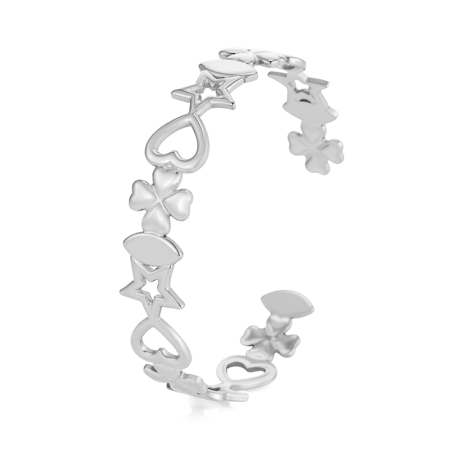 Bangle symbolen zilver - Desieradenconcurrent.nl