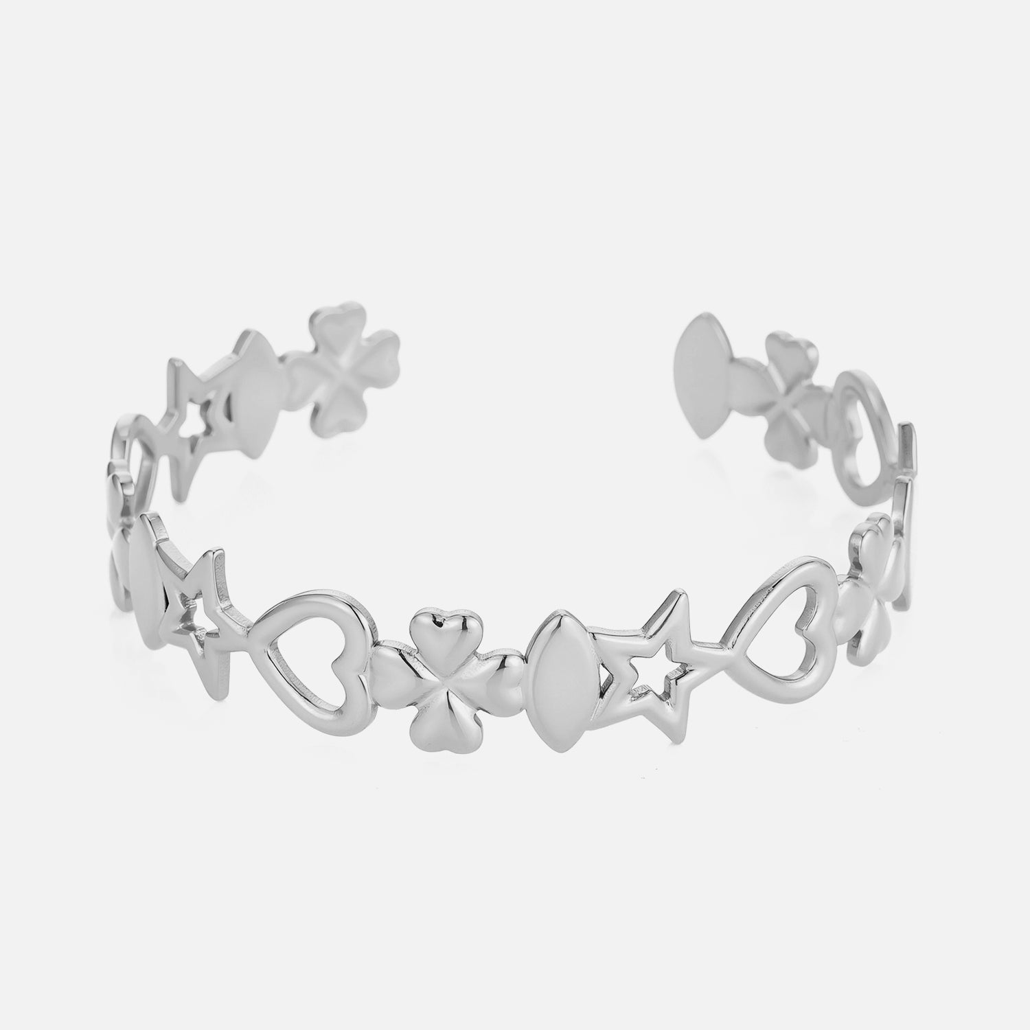 Bangle symbolen zilver - Desieradenconcurrent.nl
