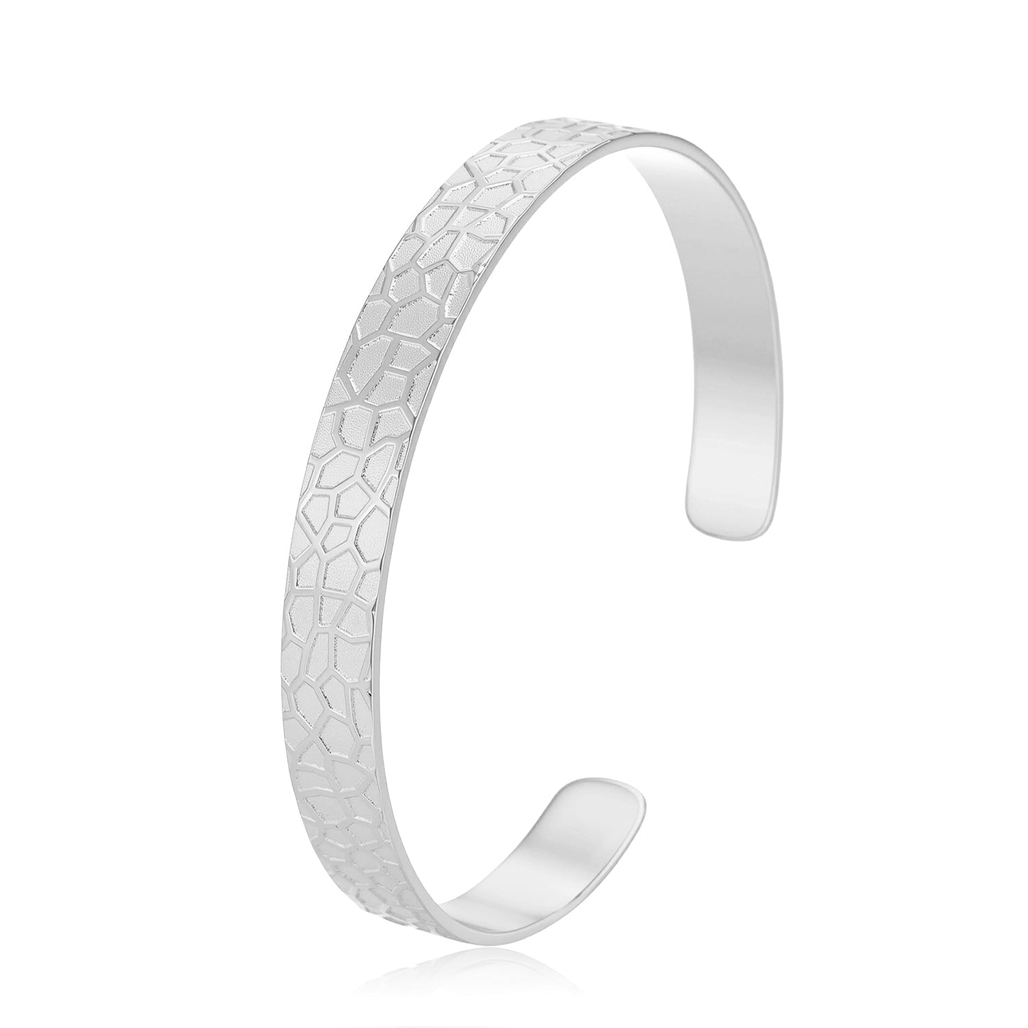 Bangle textuur zilver - Desieradenconcurrent.nl