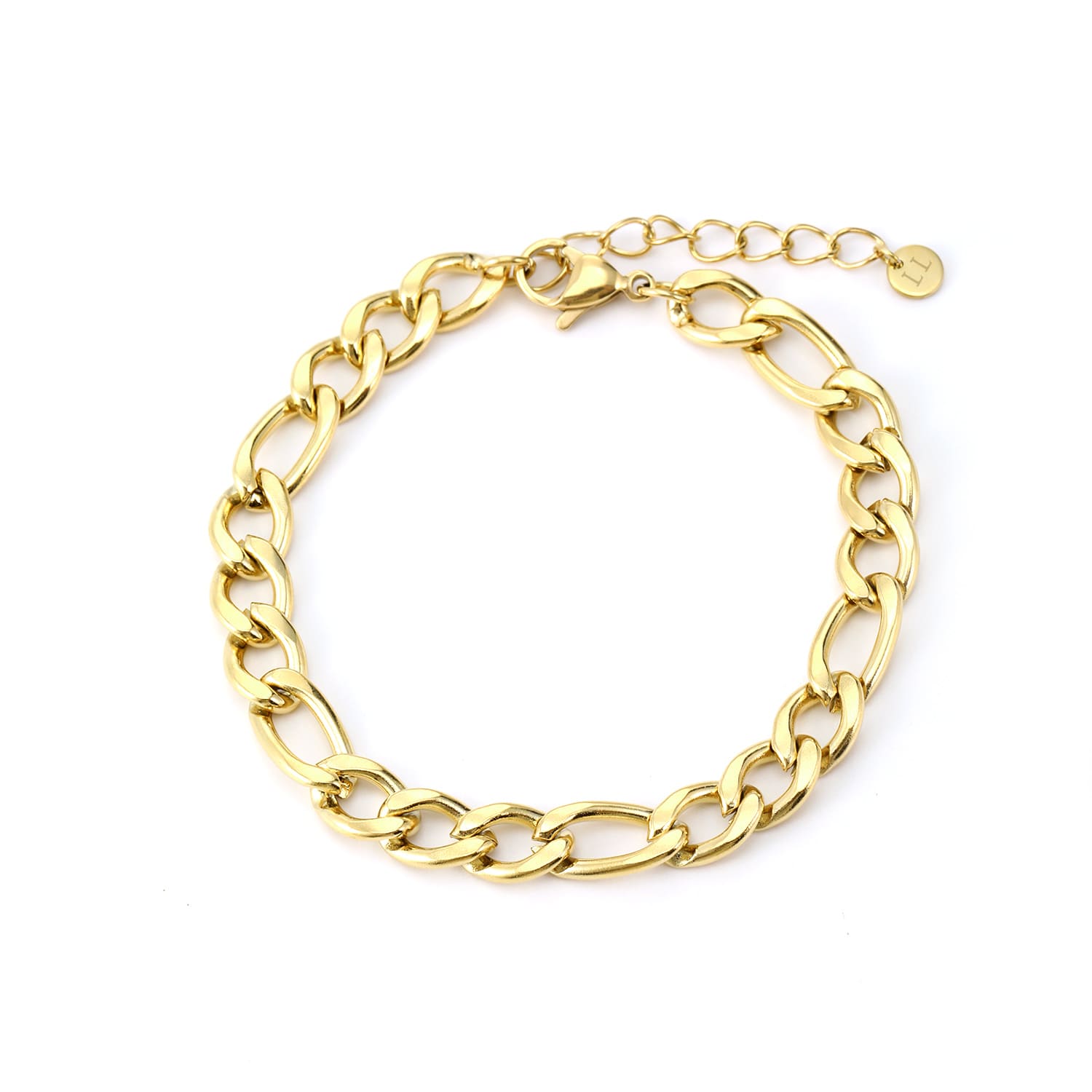 Basic armband 7mm goud - Desieradenconcurrent.nl