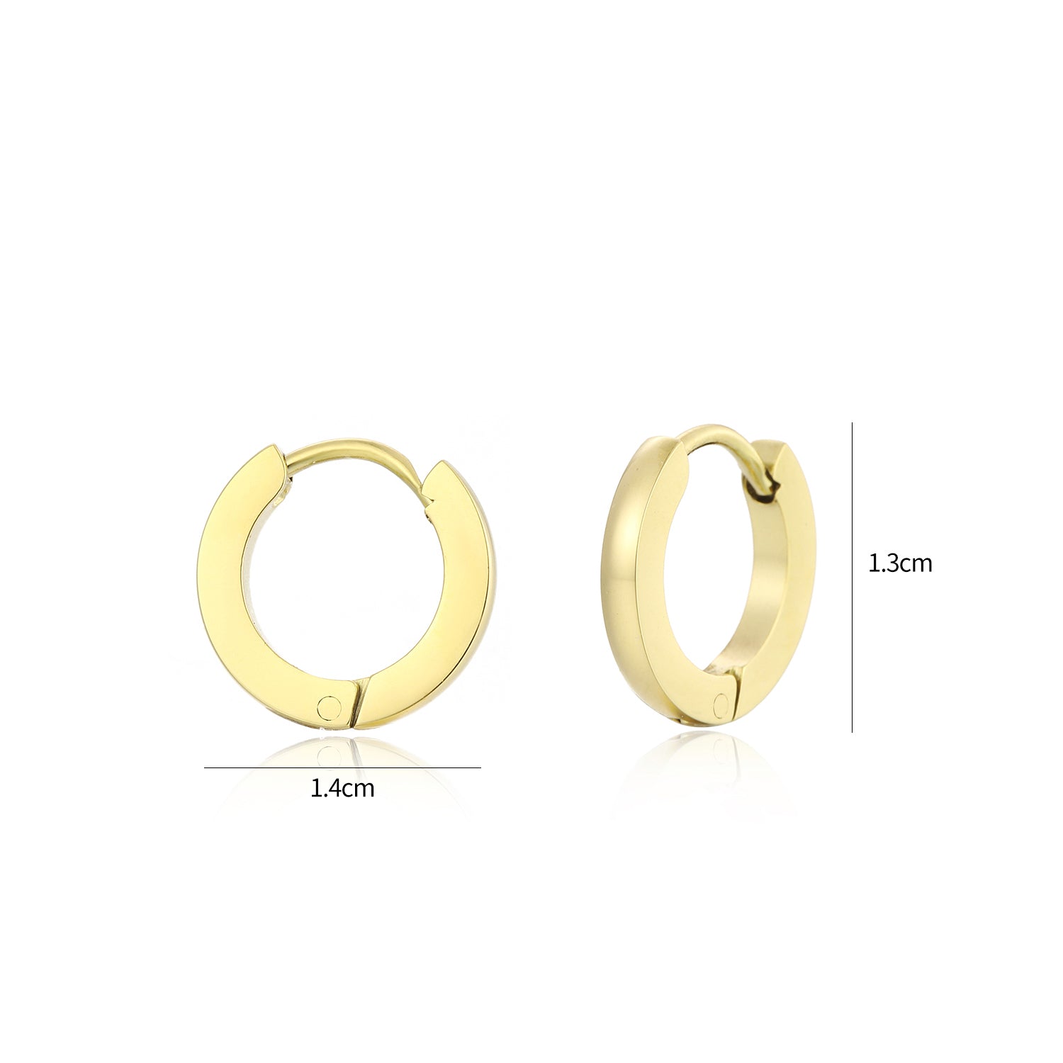 Basic creool oorbellen klein goud - Desieradenconcurrent.nl
