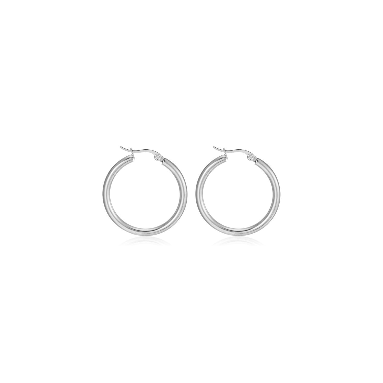 Basic hoops 2cm zilver - Desieradenconcurrent.nl