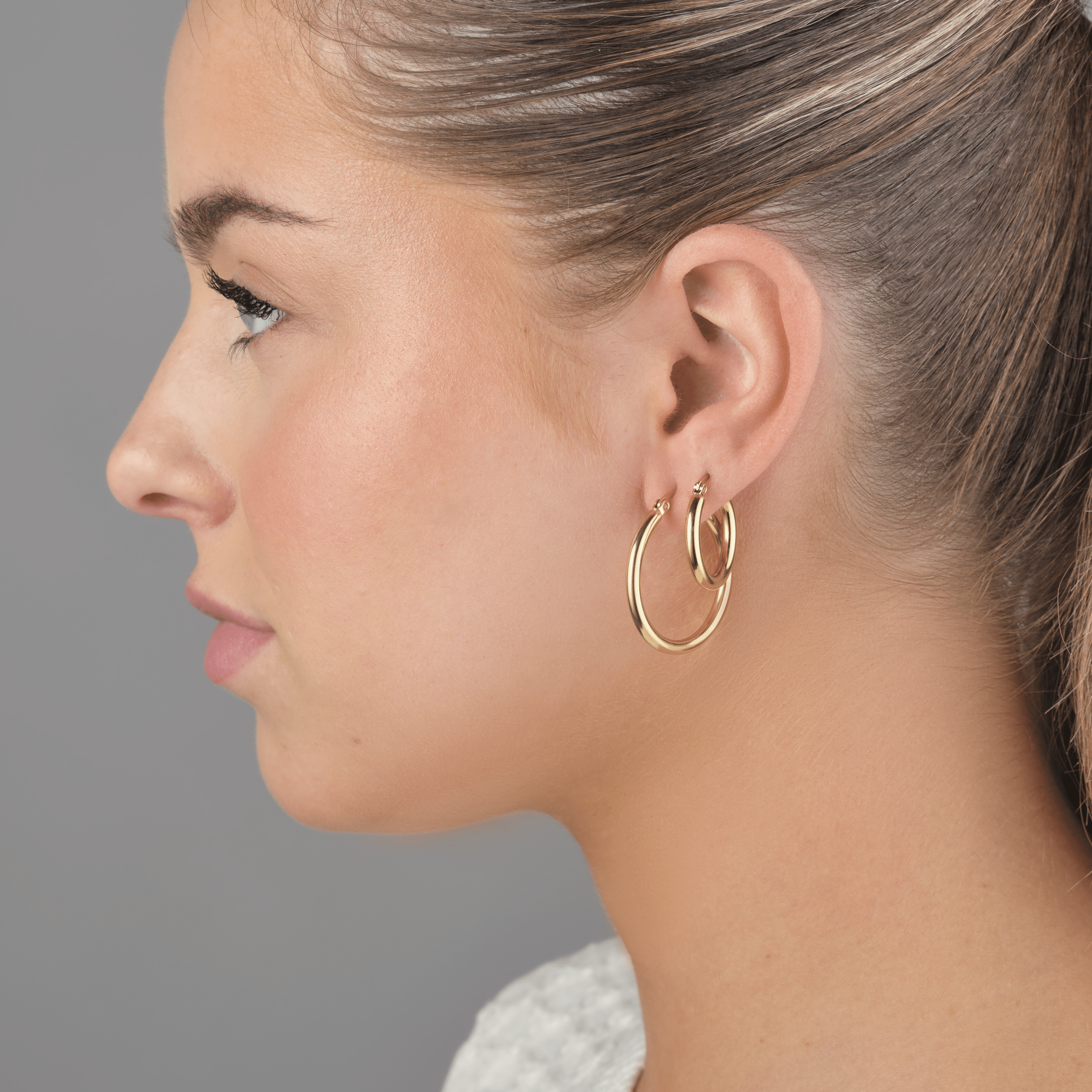 Basic hoops 3cm goud - Desieradenconcurrent.nl