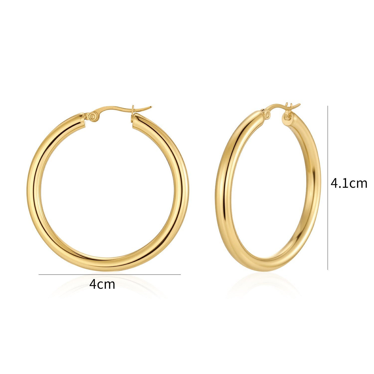 Basic hoops 4cm goud - Desieradenconcurrent.nl