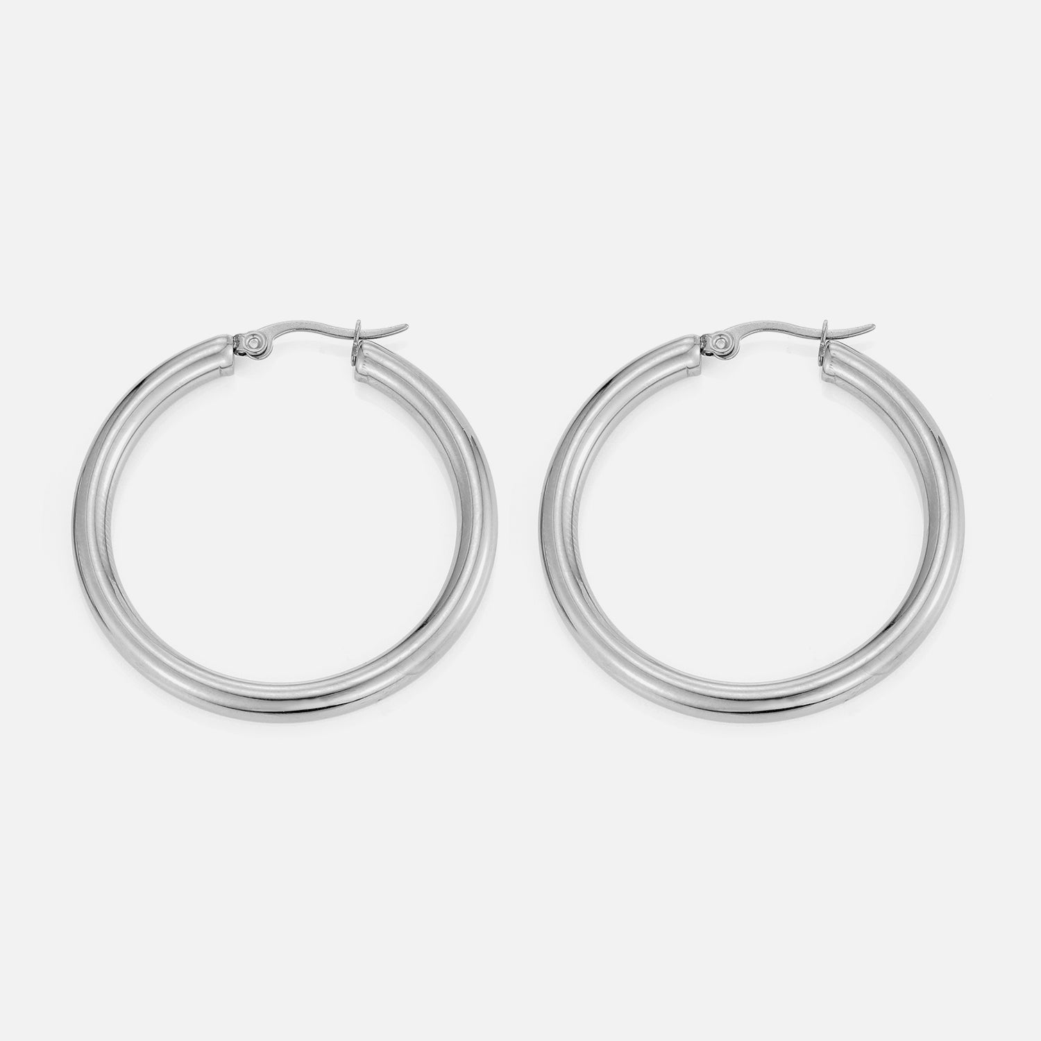 Basic hoops 4cm zilver - Desieradenconcurrent.nl