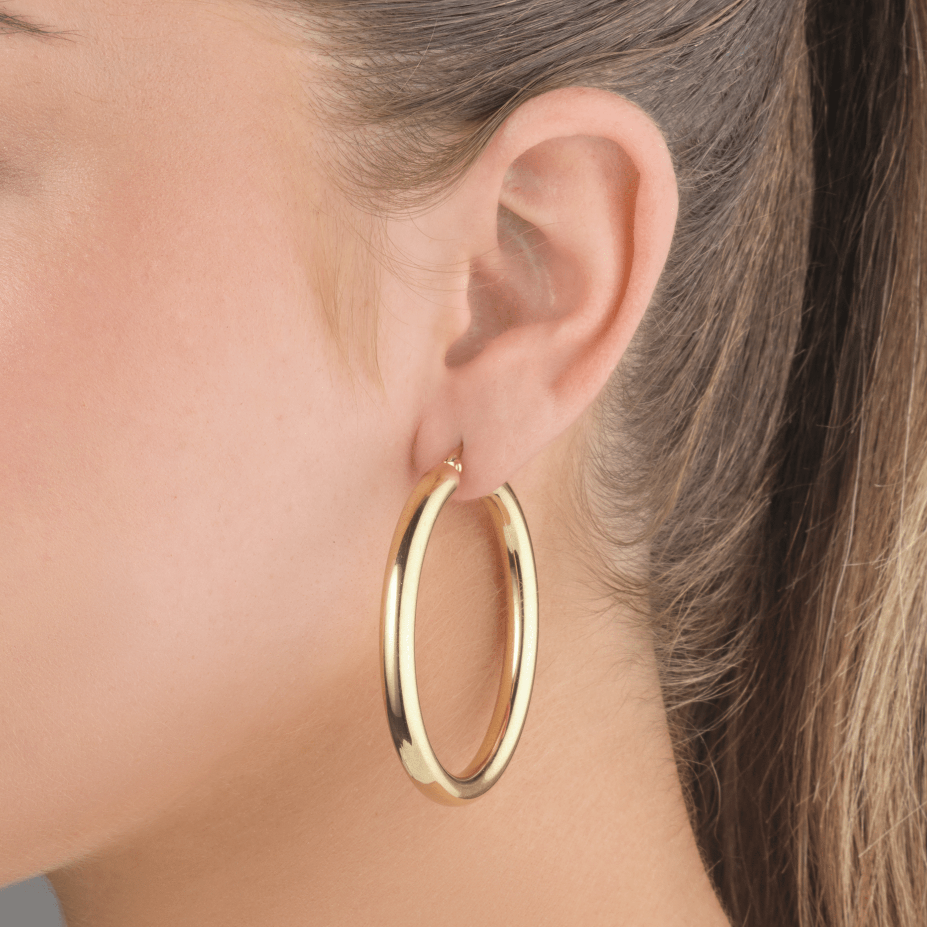 Basic hoops 5cm goud - Desieradenconcurrent.nl