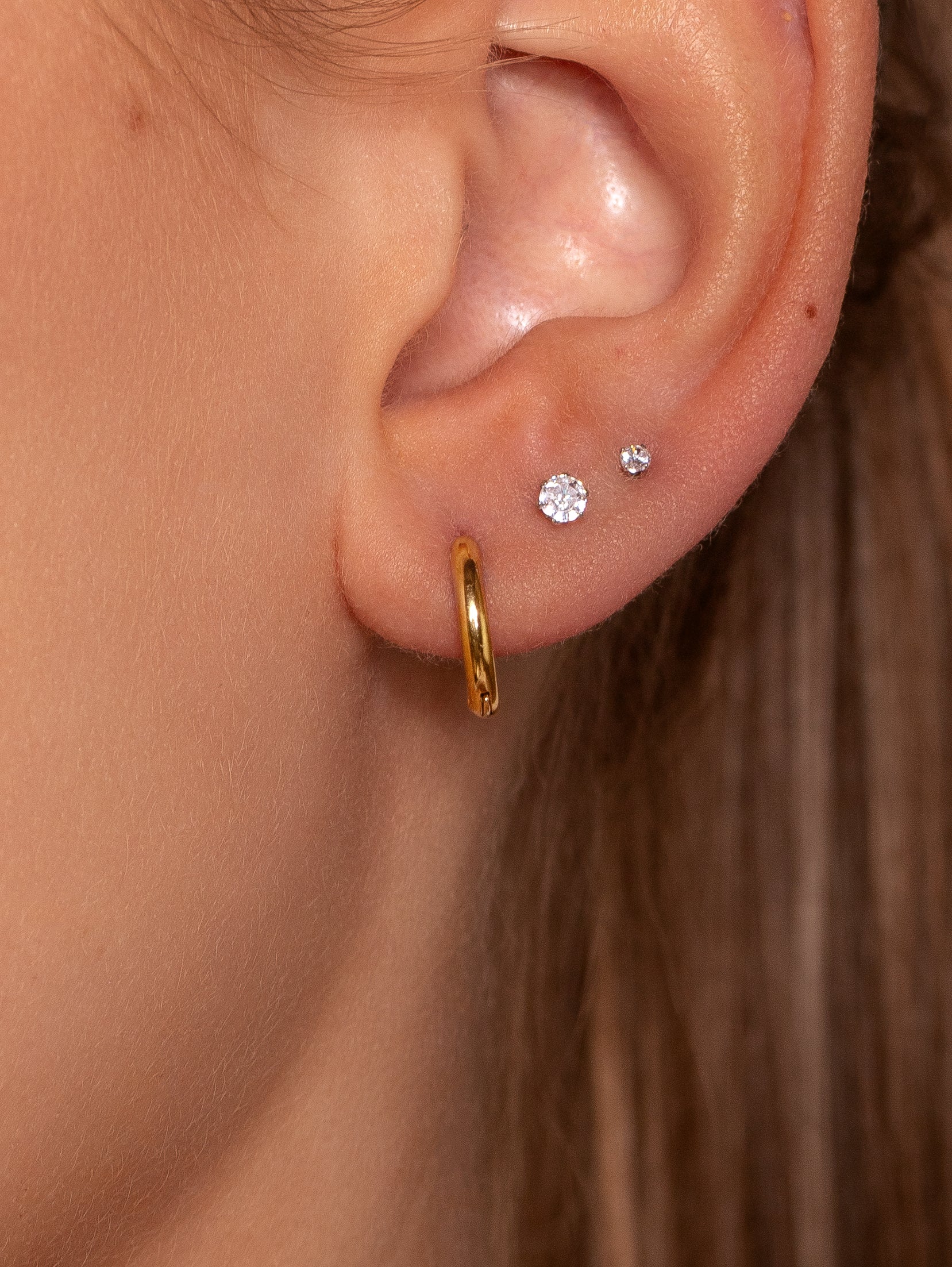 Basic ring oorbellen goud - Desieradenconcurrent.nl